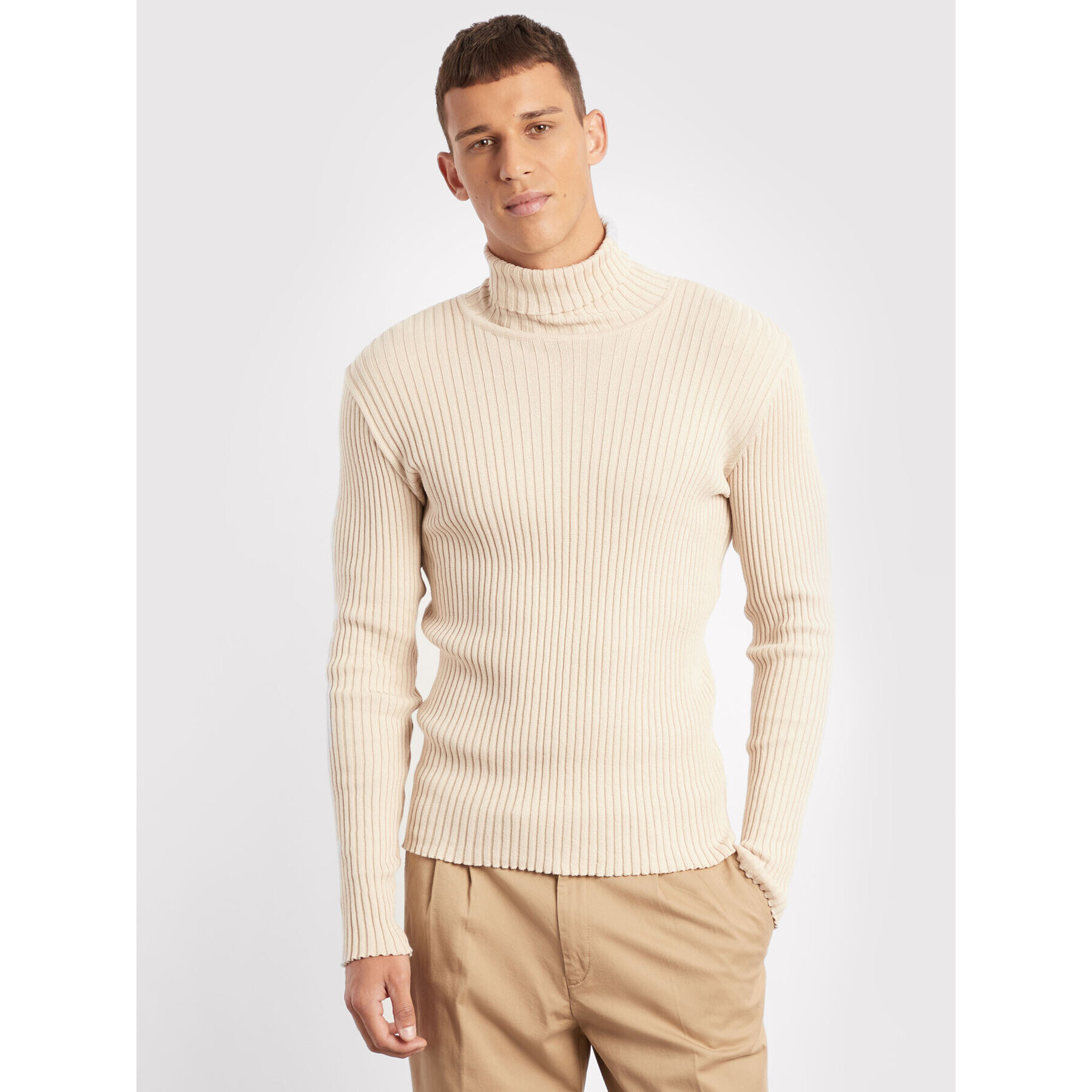 Vistula Поло Evan RX1579 Бежов Slim Fit - Pepit.bg