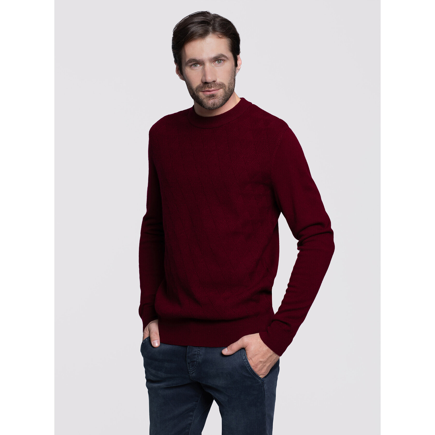 Vistula Пуловер Conrad XA0662 Бордо Regular Fit - Pepit.bg