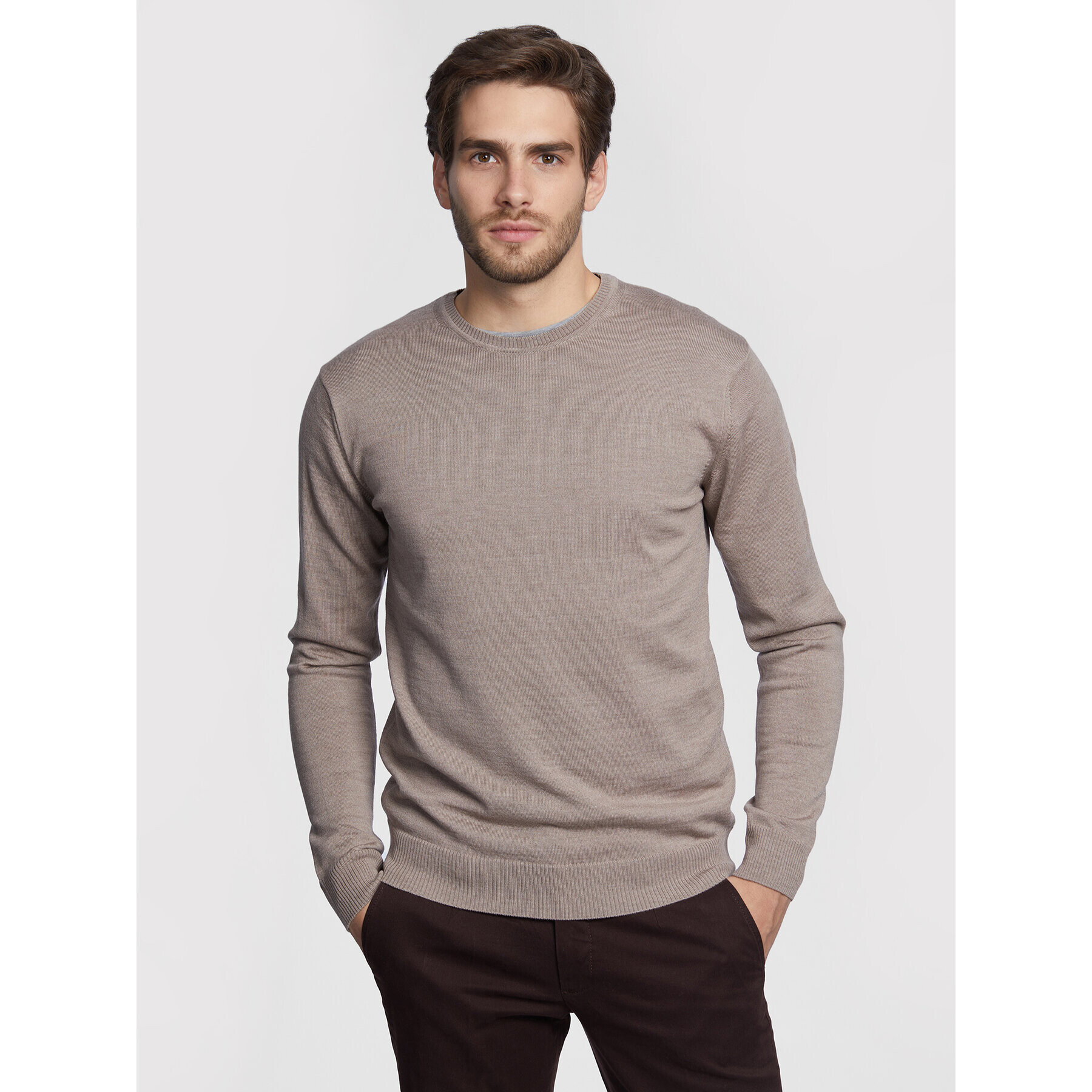 Vistula Пуловер Deadshot XA0834 Бежов Slim Fit - Pepit.bg