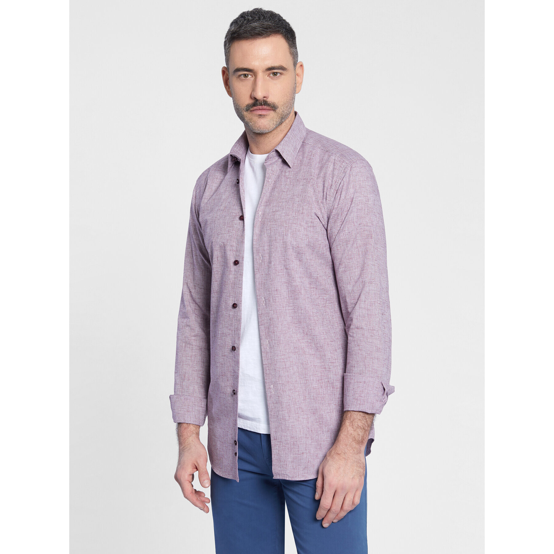 Vistula Риза Ino B VI1079 Бордо Slim Fit - Pepit.bg