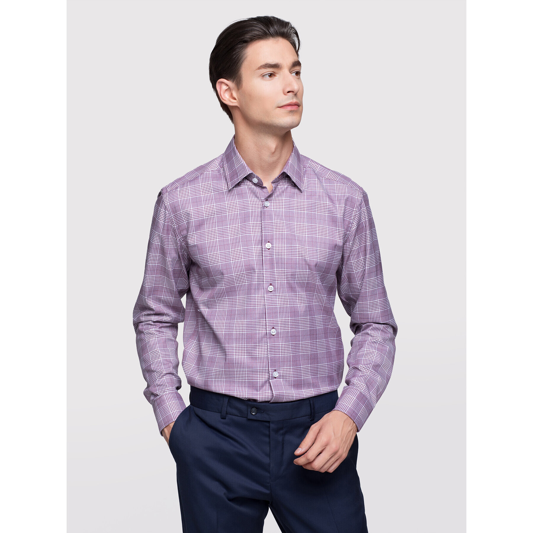 Vistula Риза Milans XA0755 Бордо Slim Fit - Pepit.bg