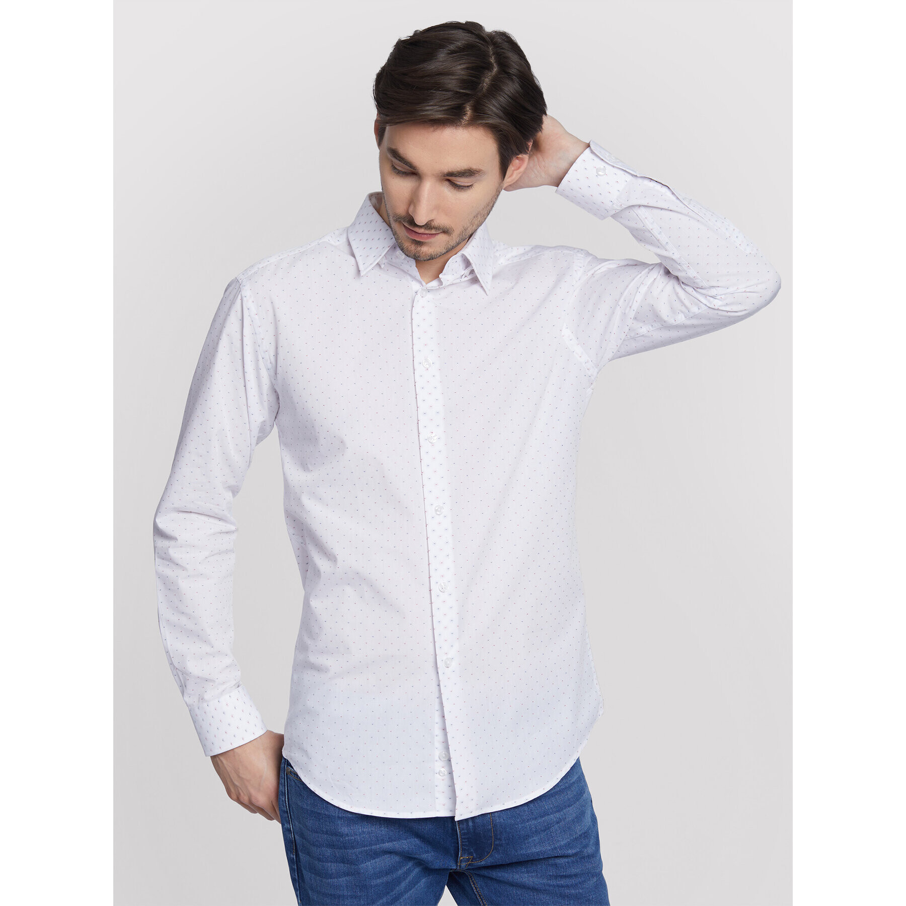 Vistula Риза Milans XT1086 Бял Slim Fit - Pepit.bg