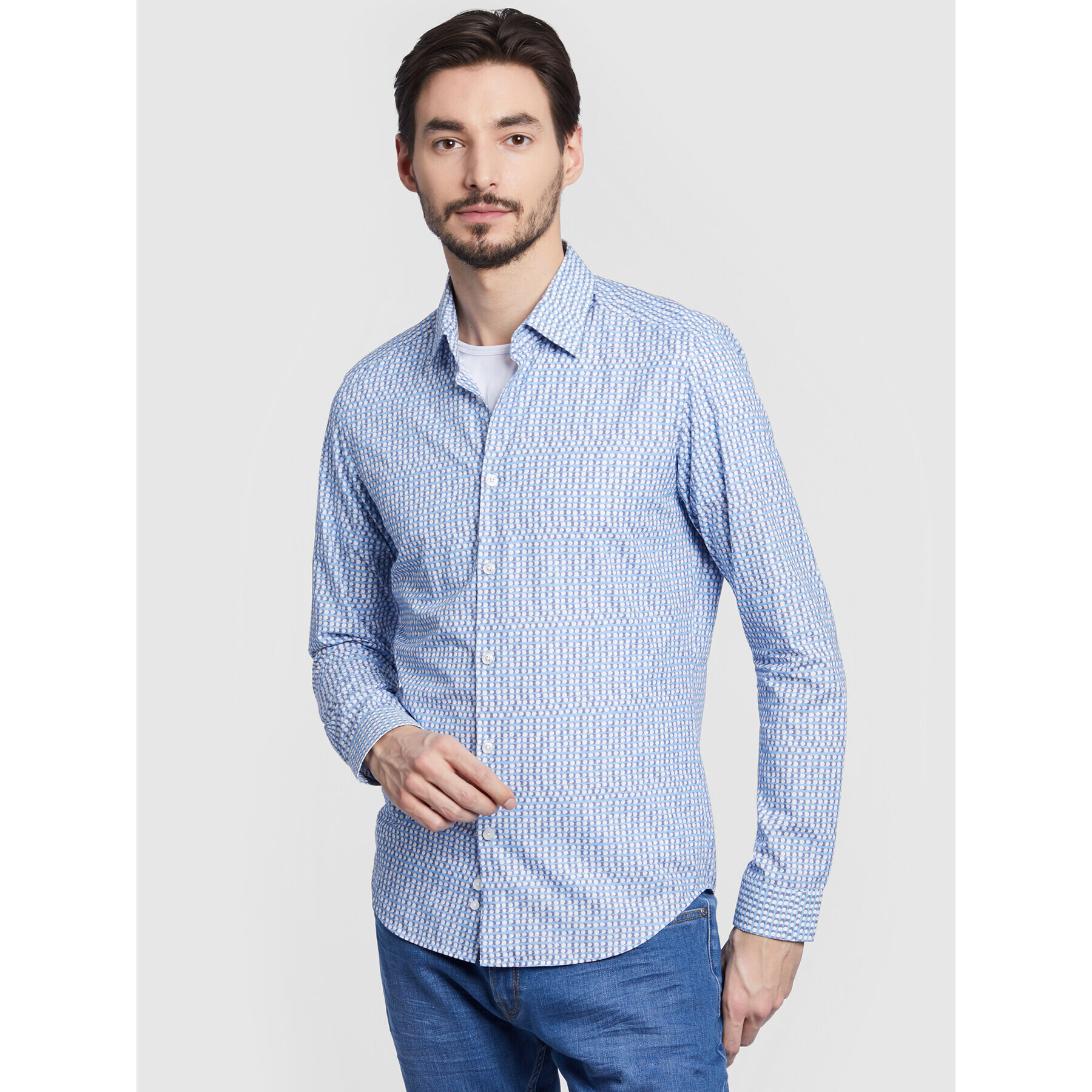 Vistula Риза Pavlo Vr VI1092 Син Super Slim Fit - Pepit.bg