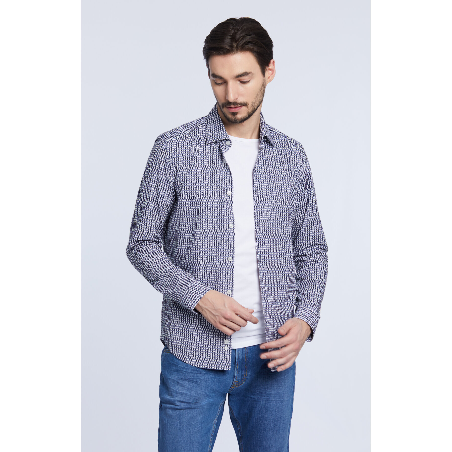 Vistula Риза Pavlo Vr VI1093 Тъмносин Super Slim Fit - Pepit.bg