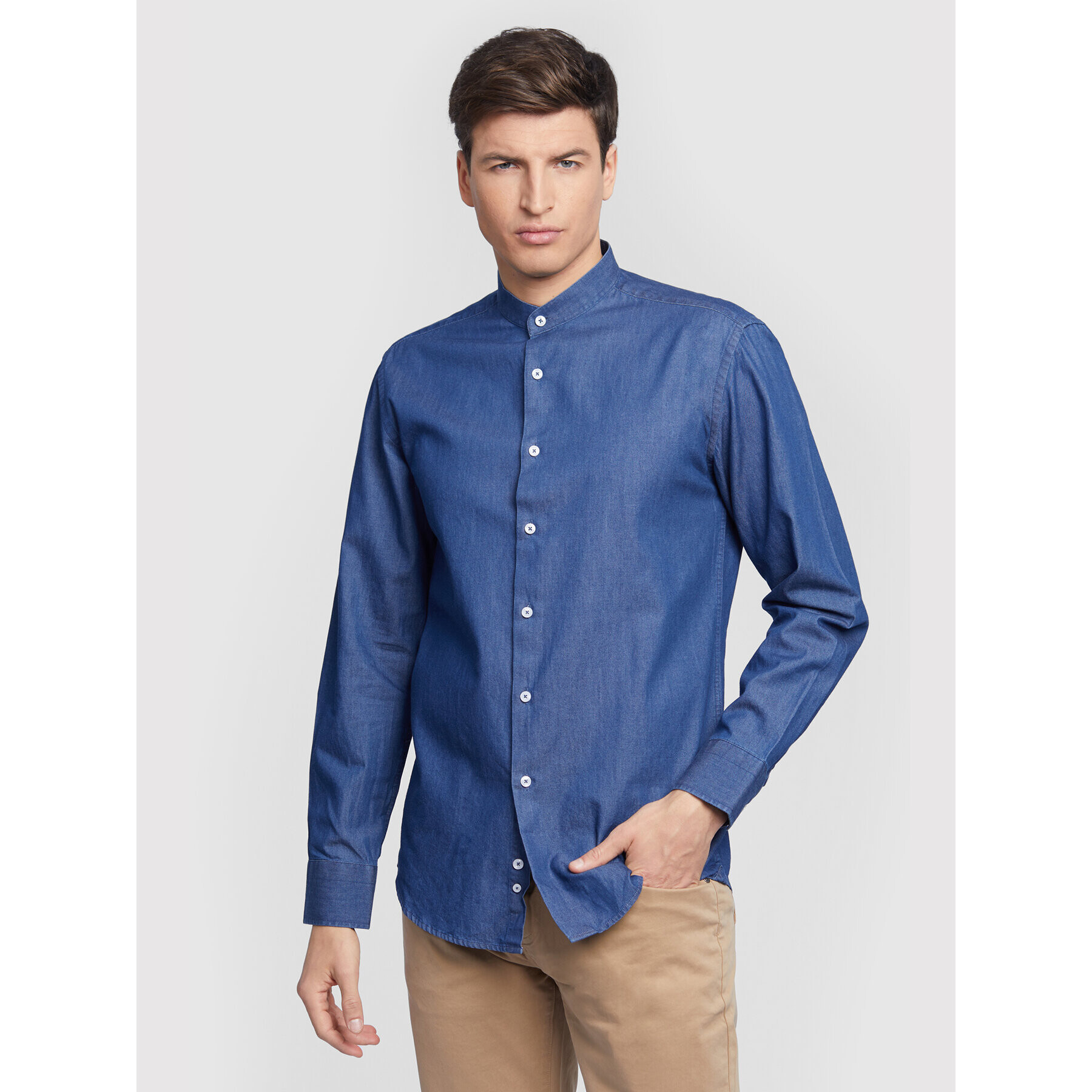 Vistula Риза Roberto Soft XT1073 Тъмносин Slim Fit - Pepit.bg
