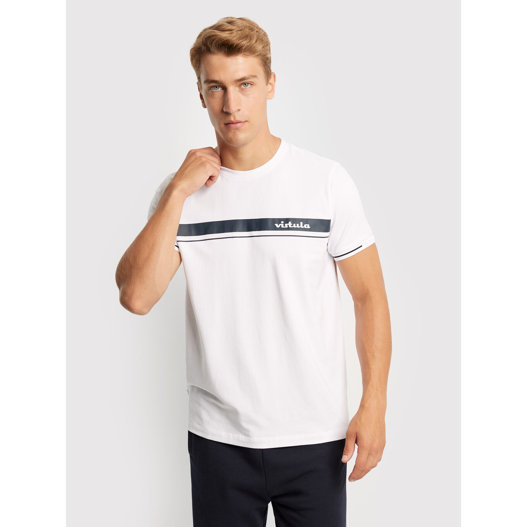 Vistula Тишърт Guntonn XA1521 Бял Regular Fit - Pepit.bg