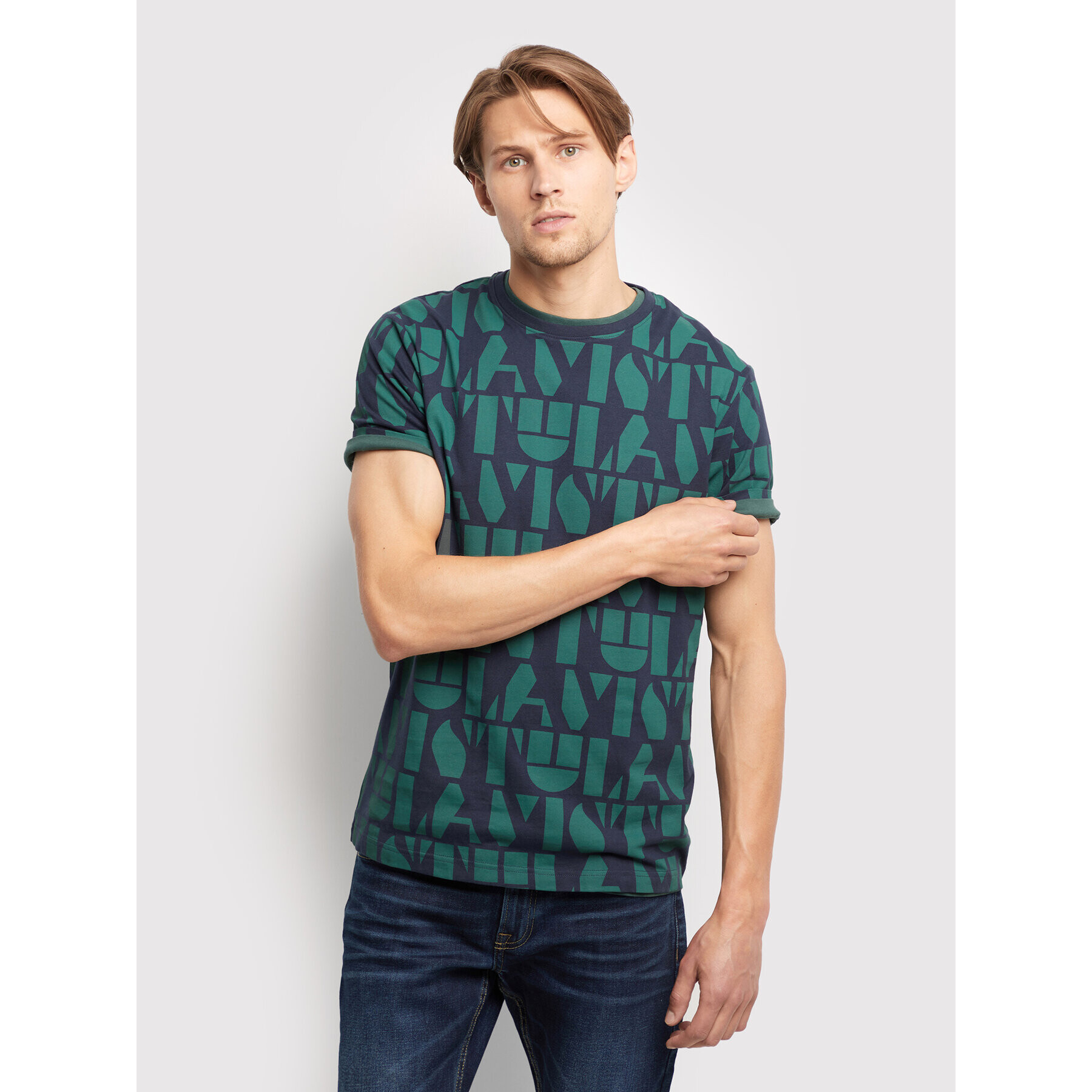 Vistula Тишърт Harmon XA1609 Зелен Regular Fit - Pepit.bg