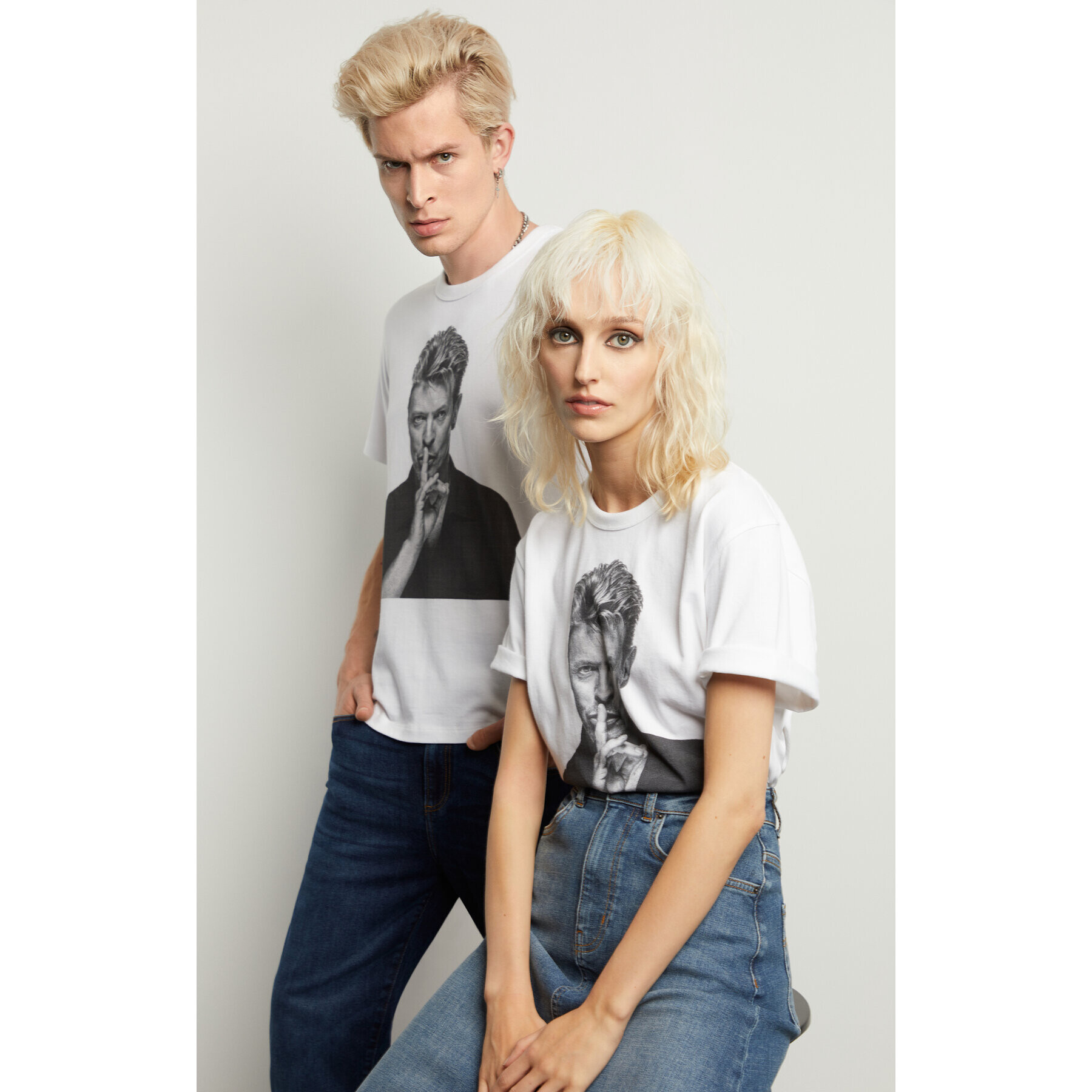 Vistula Тишърт Unisex David Bowie By Evans 3 XA1333 Бял Regular Fit - Pepit.bg