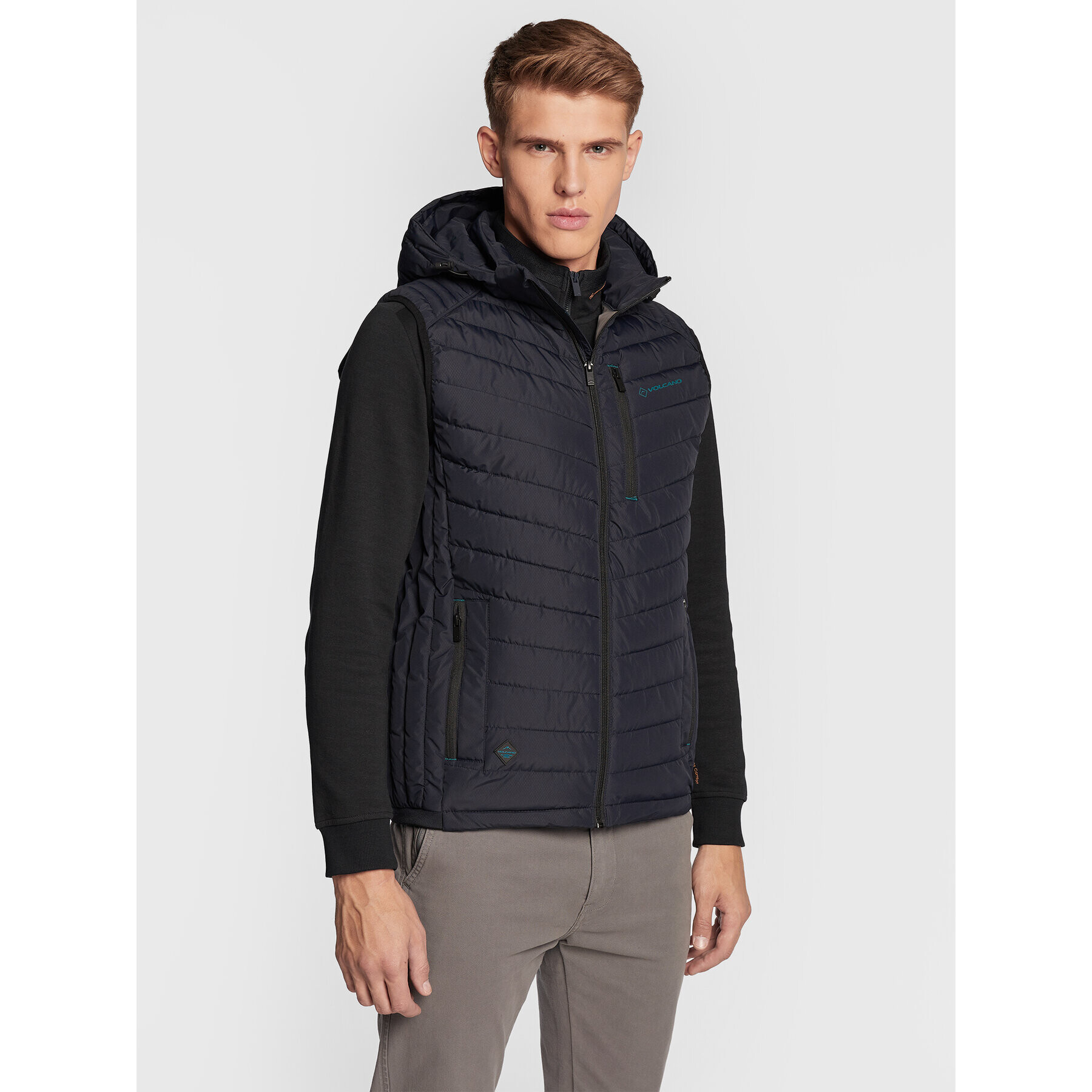 Volcano Елек V-Gori M24081-W23 Тъмносин Regular Fit - Pepit.bg
