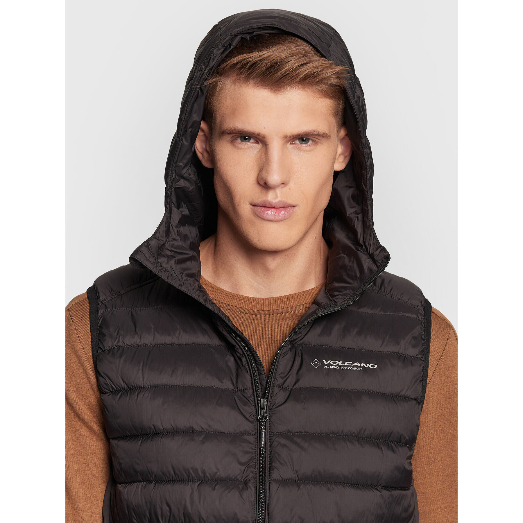Volcano Елек V-Lixir M24082-W23 Черен Regular Fit - Pepit.bg