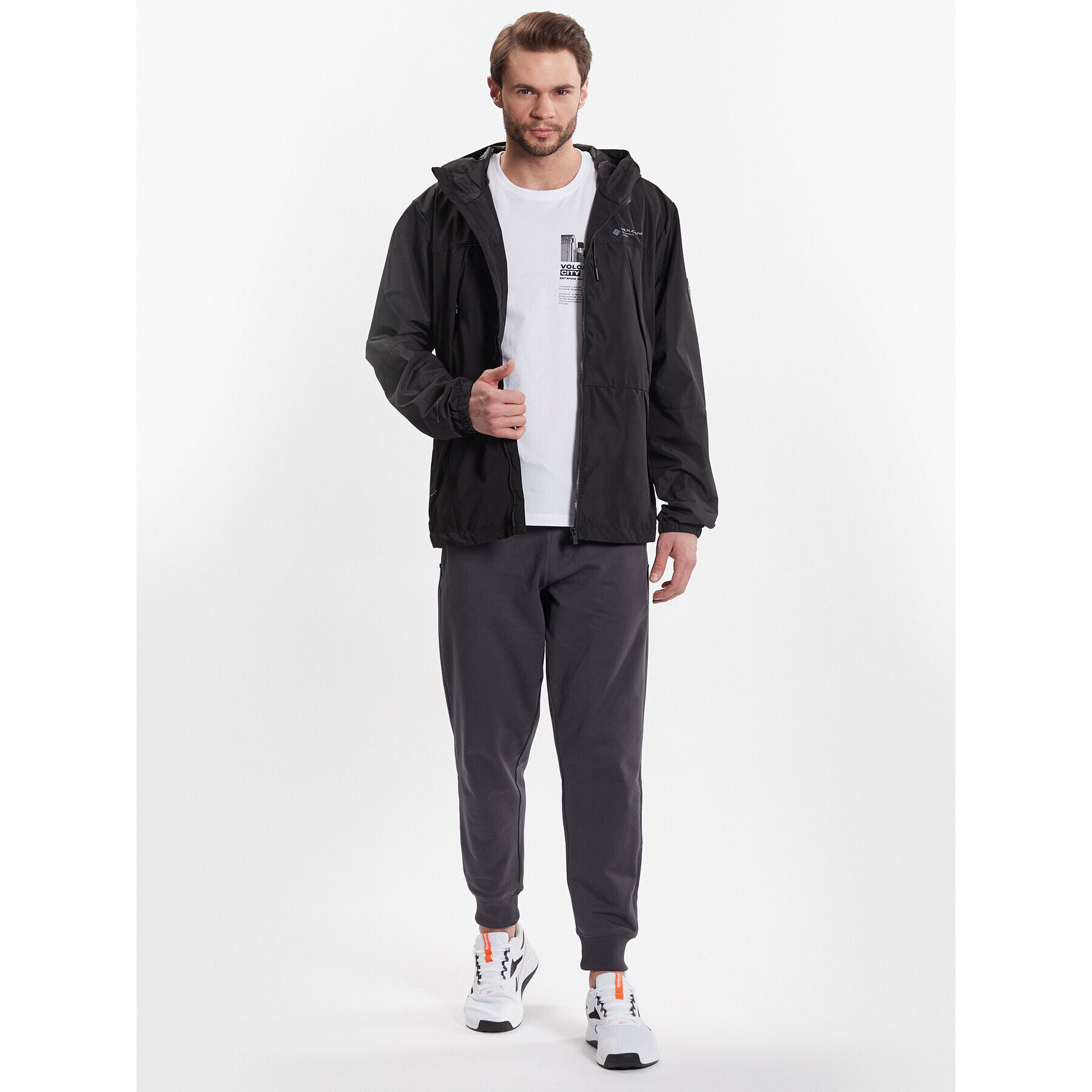 Volcano Яке за дъжд J-Harrinson M06191-S23 Черен Regular Fit - Pepit.bg