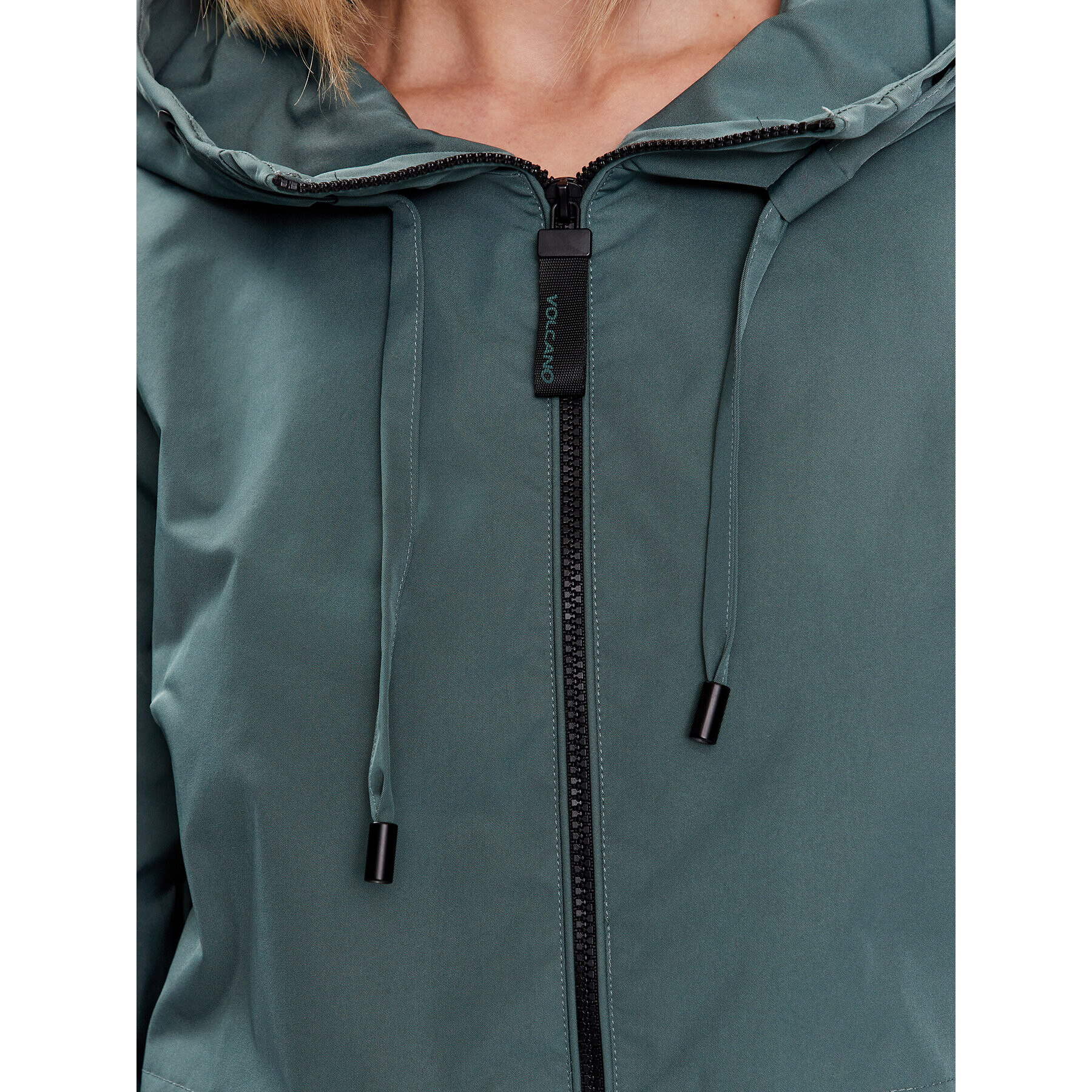 Volcano Парка J-Liv L22238-S23 Зелен Regular Fit - Pepit.bg