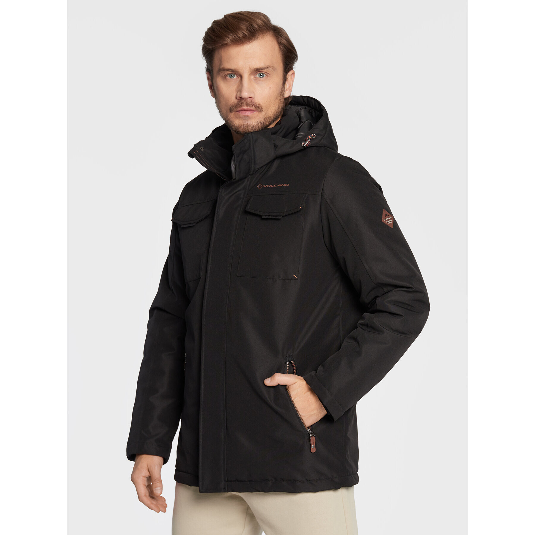 Volcano Преходно яке J-Matrey M06096-W23 Черен Regular Fit - Pepit.bg
