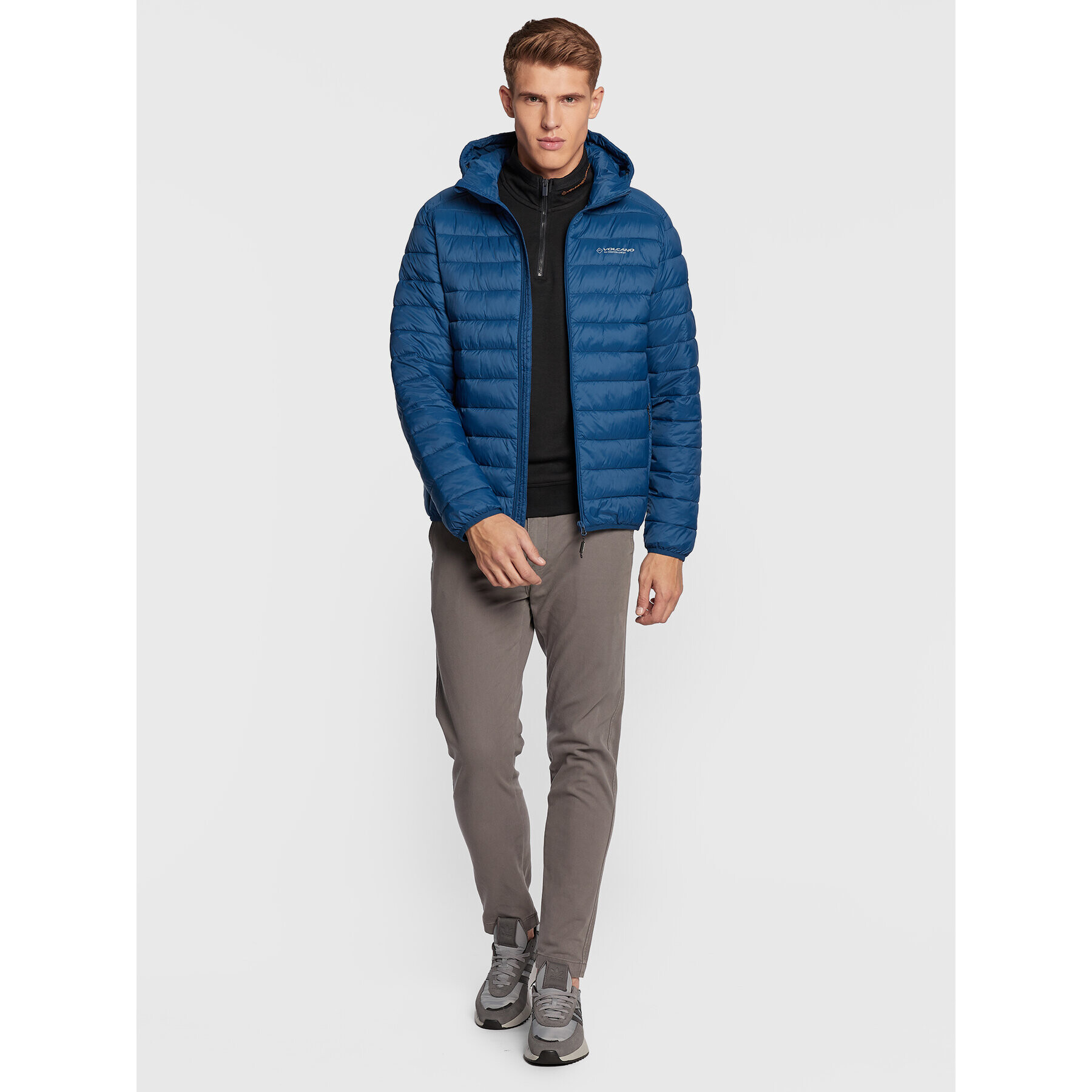 Volcano Пухено яке J-Finner M06088-W23 Син Regular Fit - Pepit.bg