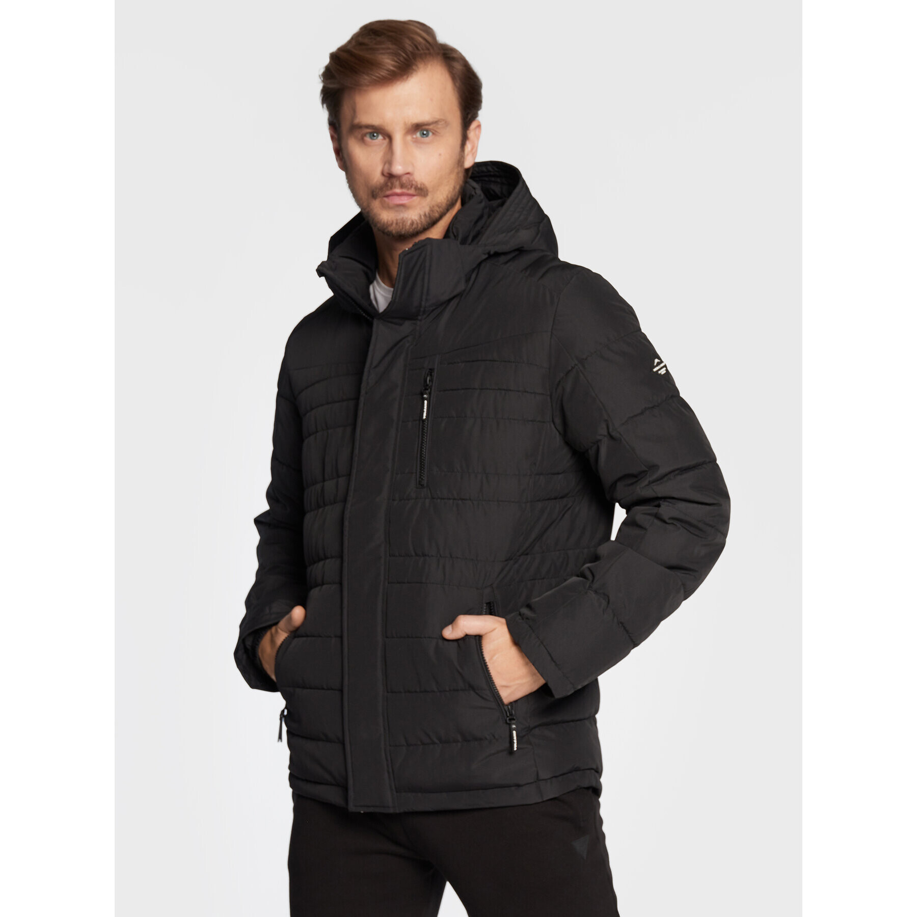Volcano Пухено яке J-Host M06094-W23 Черен Regular Fit - Pepit.bg