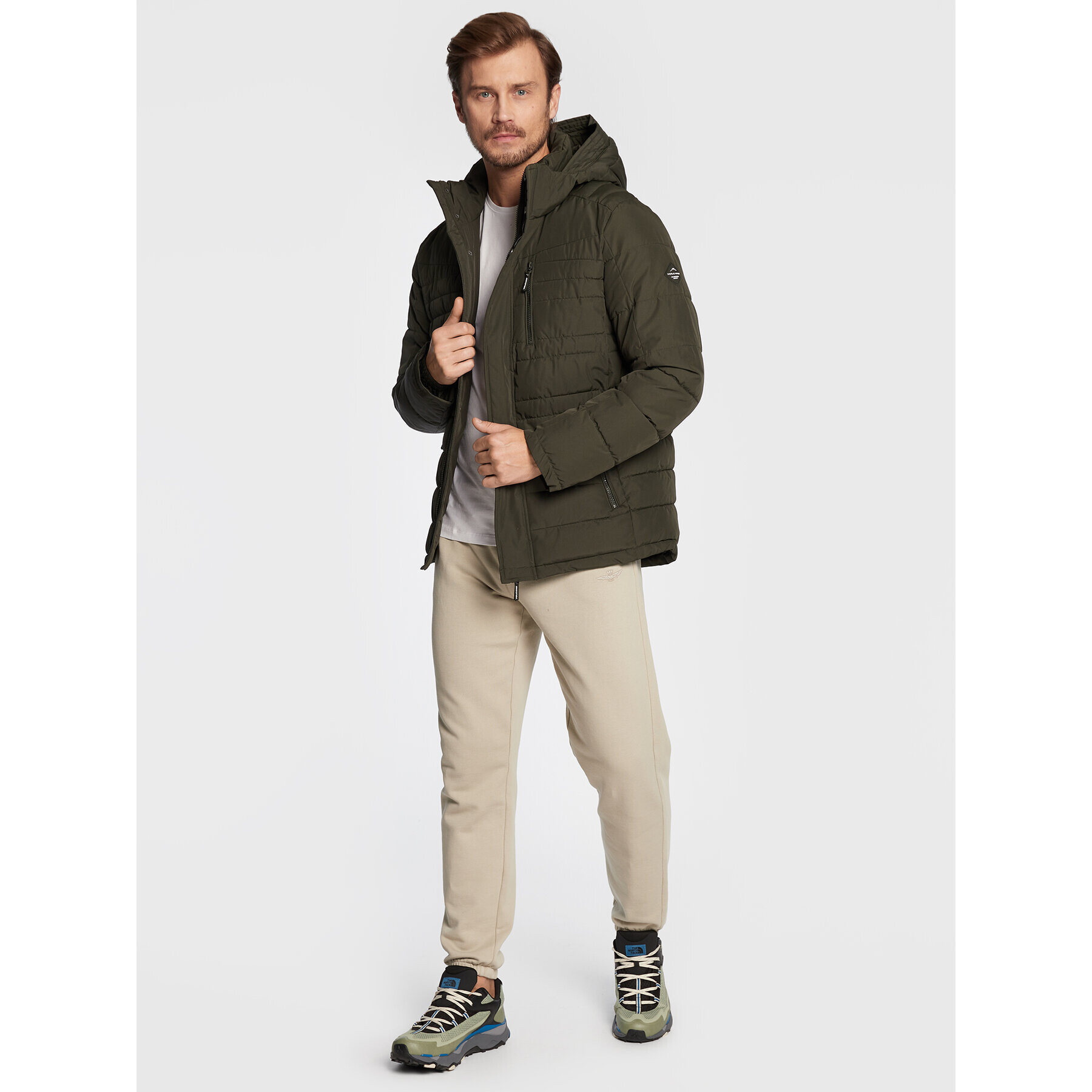 Volcano Пухено яке J-Host M06094-W23 Зелен Regular Fit - Pepit.bg