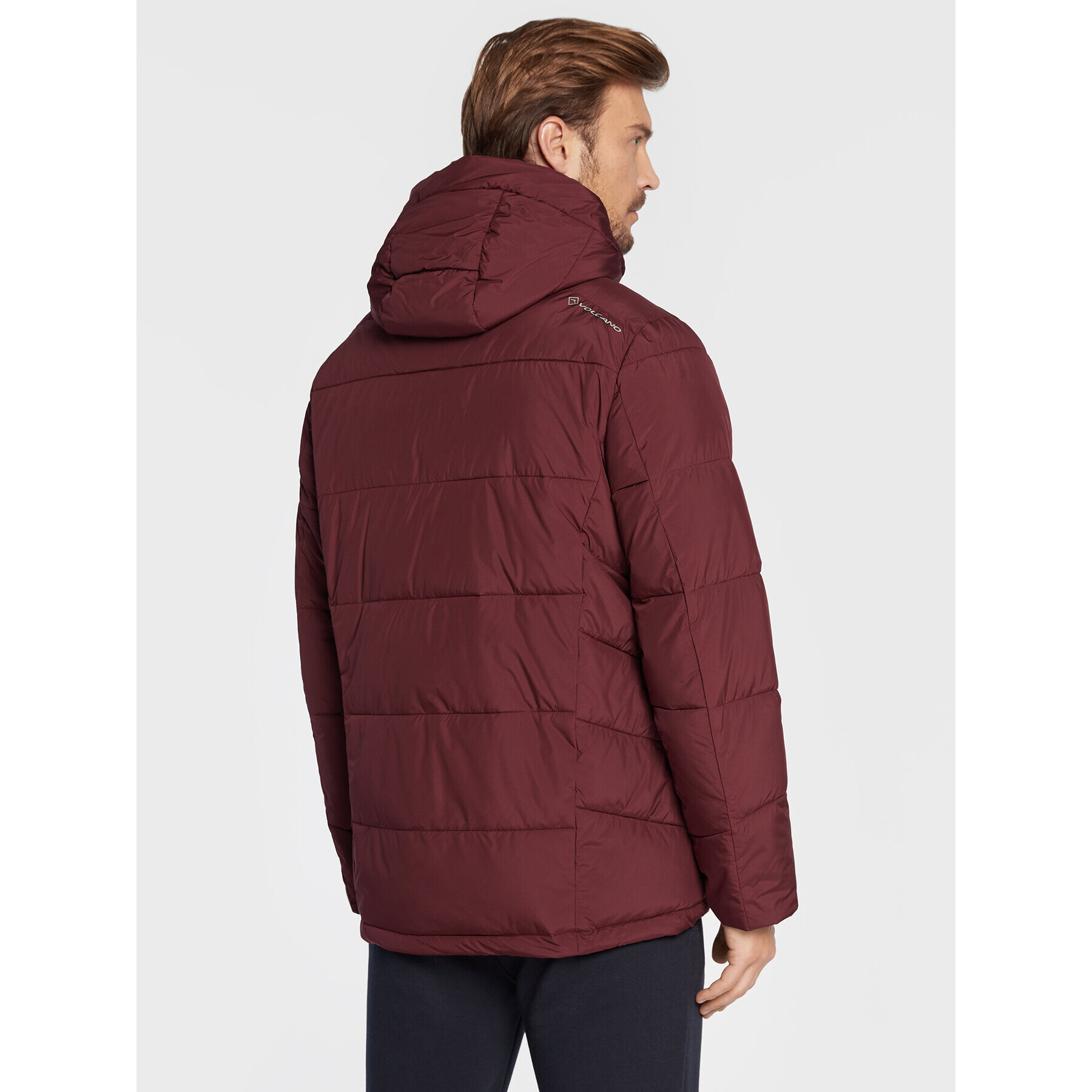 Volcano Пухено яке J-Marko M06093-W23 Бордо Regular Fit - Pepit.bg