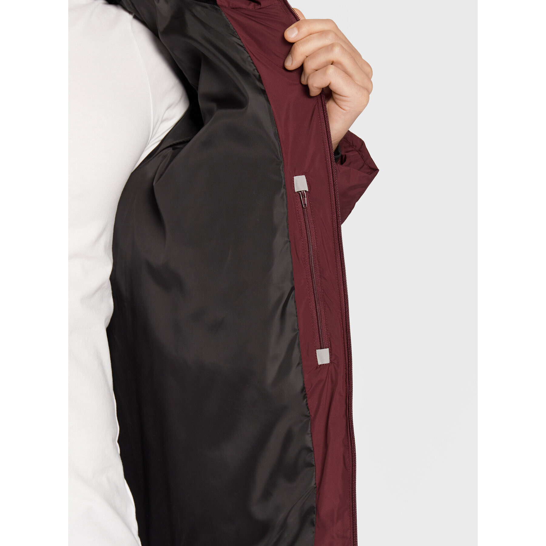 Volcano Пухено яке J-Marko M06093-W23 Бордо Regular Fit - Pepit.bg