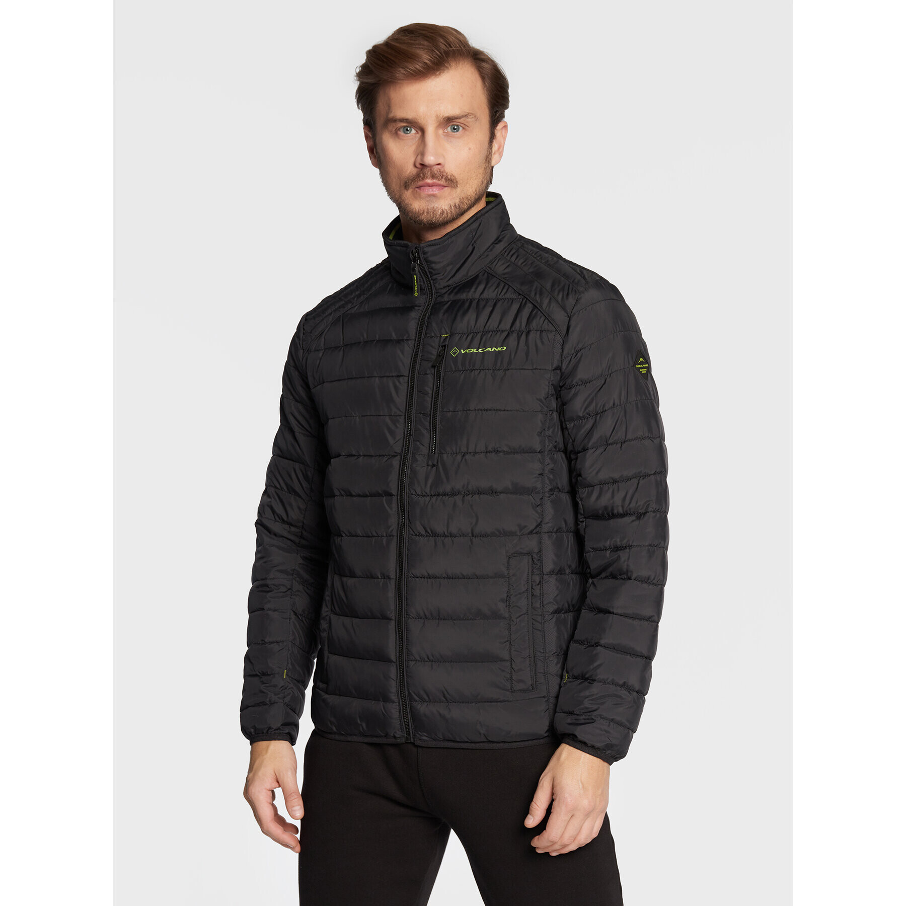 Volcano Пухено яке J-Modero M06086-W23 Черен Regular Fit - Pepit.bg