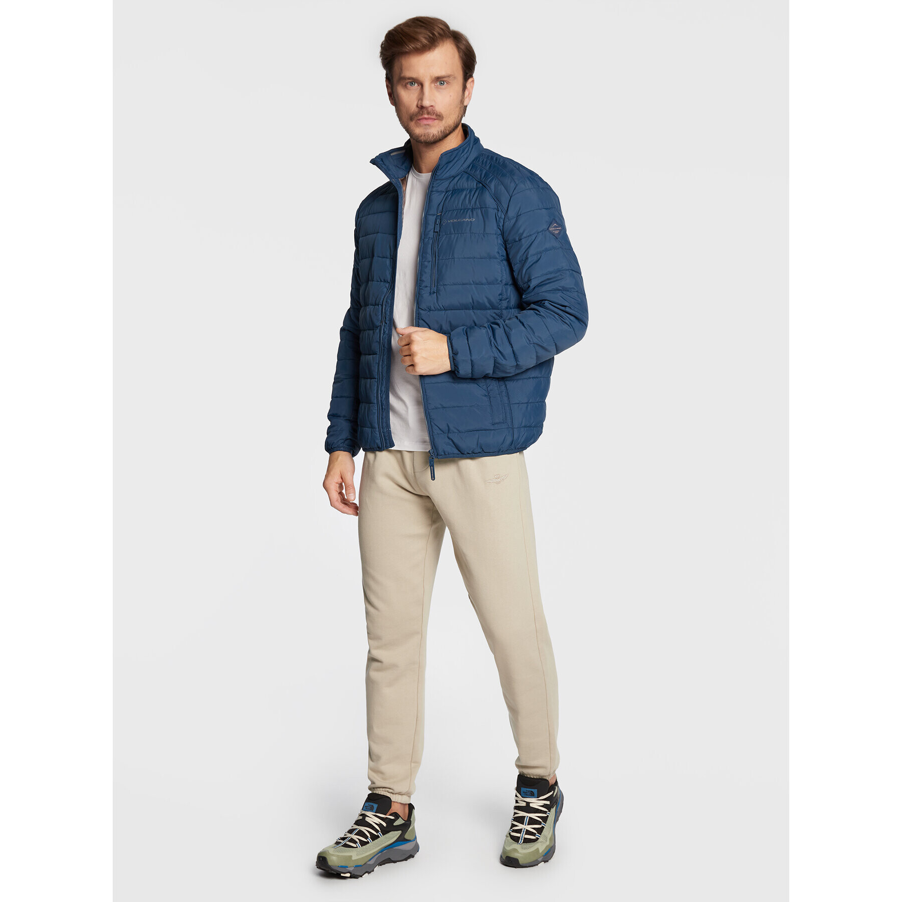 Volcano Пухено яке J-Modero M06086-W23 Син Regular Fit - Pepit.bg