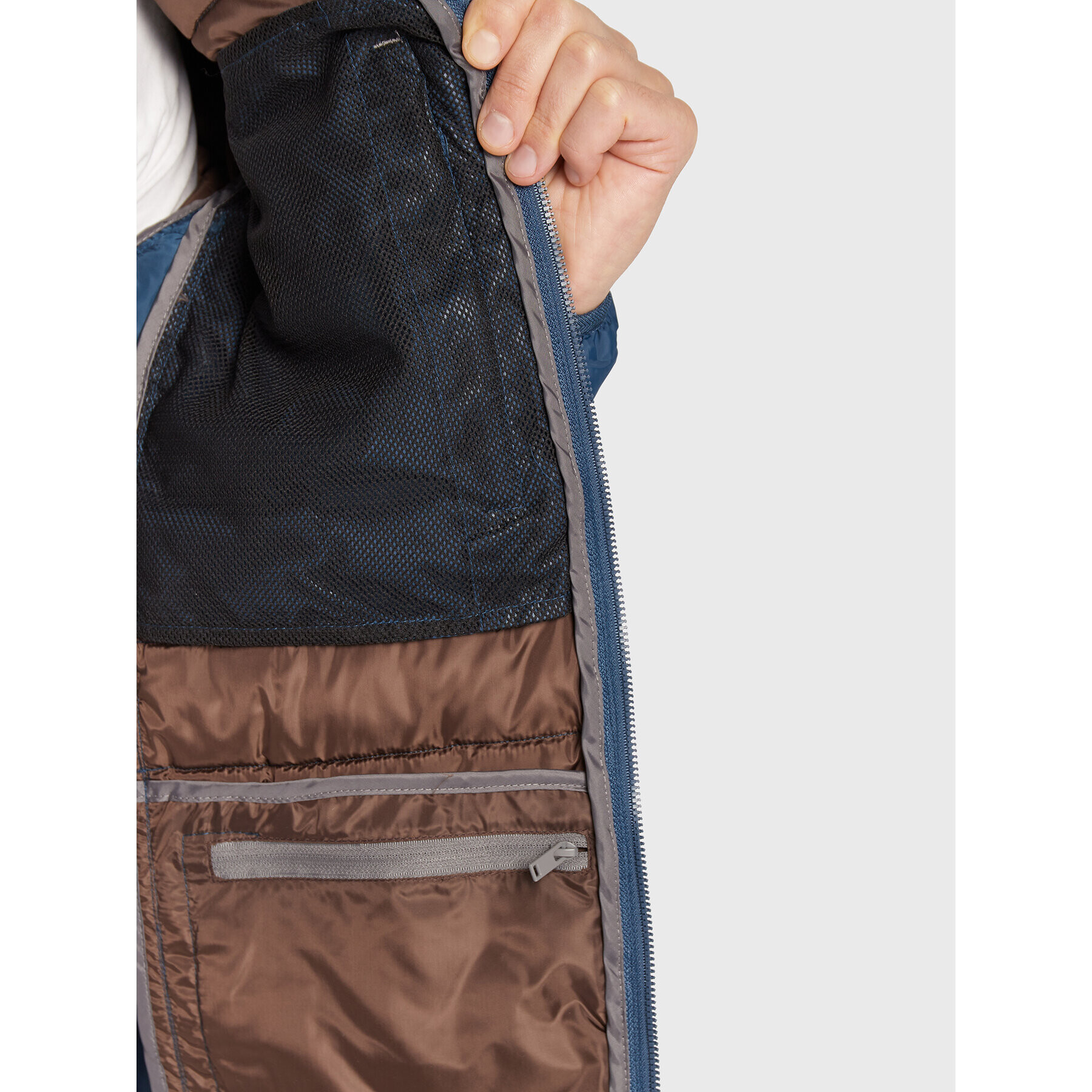Volcano Пухено яке J-Modero M06086-W23 Син Regular Fit - Pepit.bg
