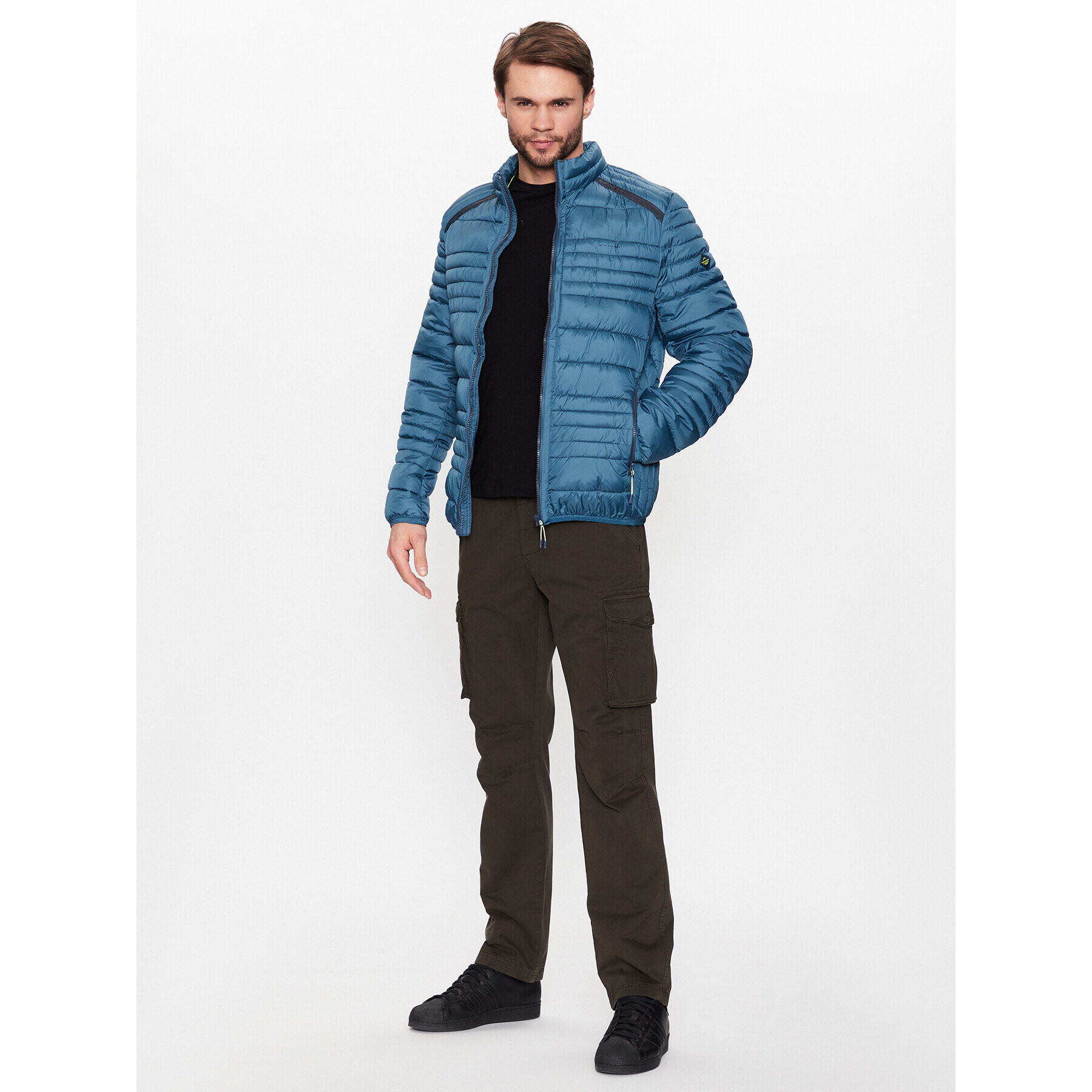 Volcano Пухено яке Bartley M06190-S23 Син Regular Fit - Pepit.bg
