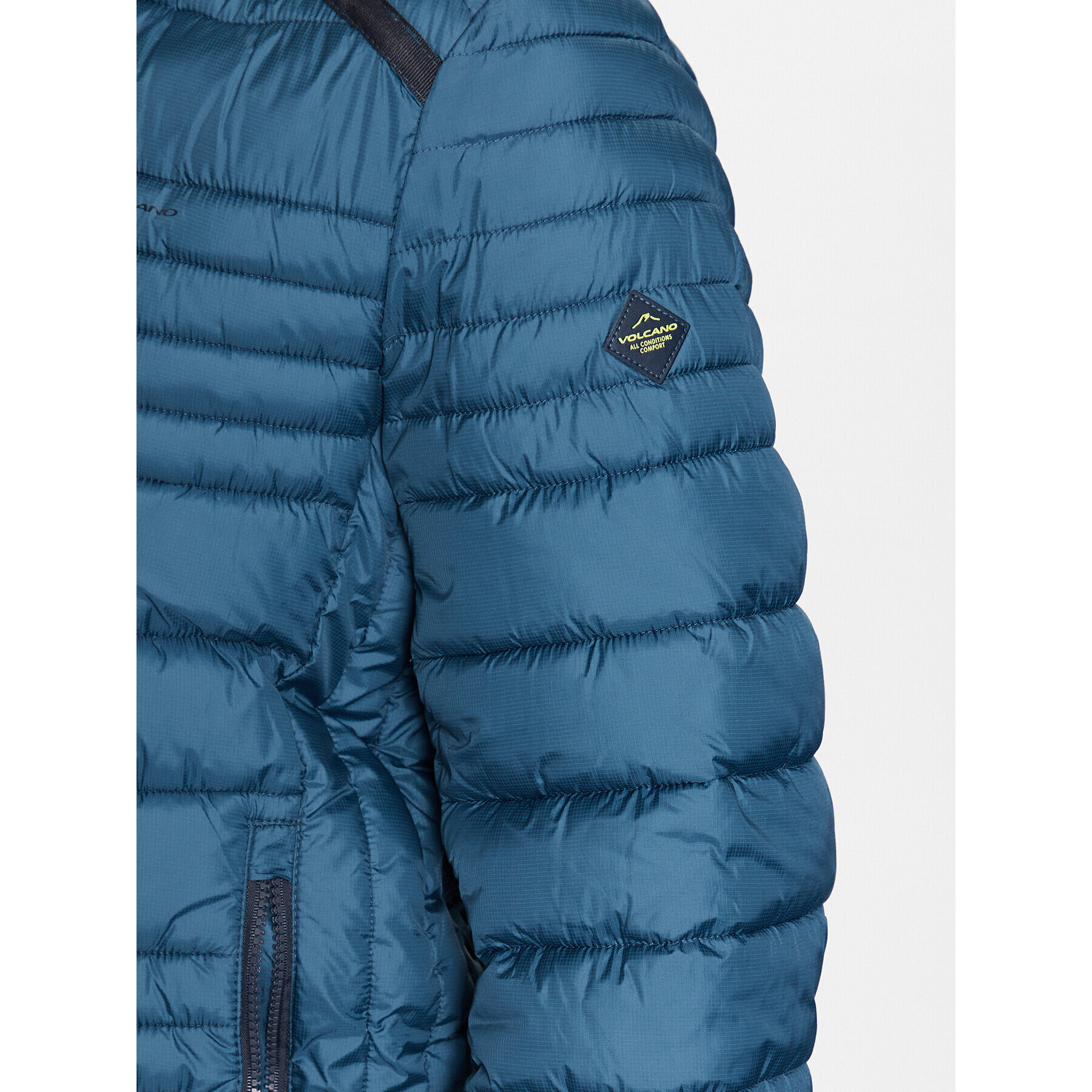 Volcano Пухено яке Bartley M06190-S23 Син Regular Fit - Pepit.bg