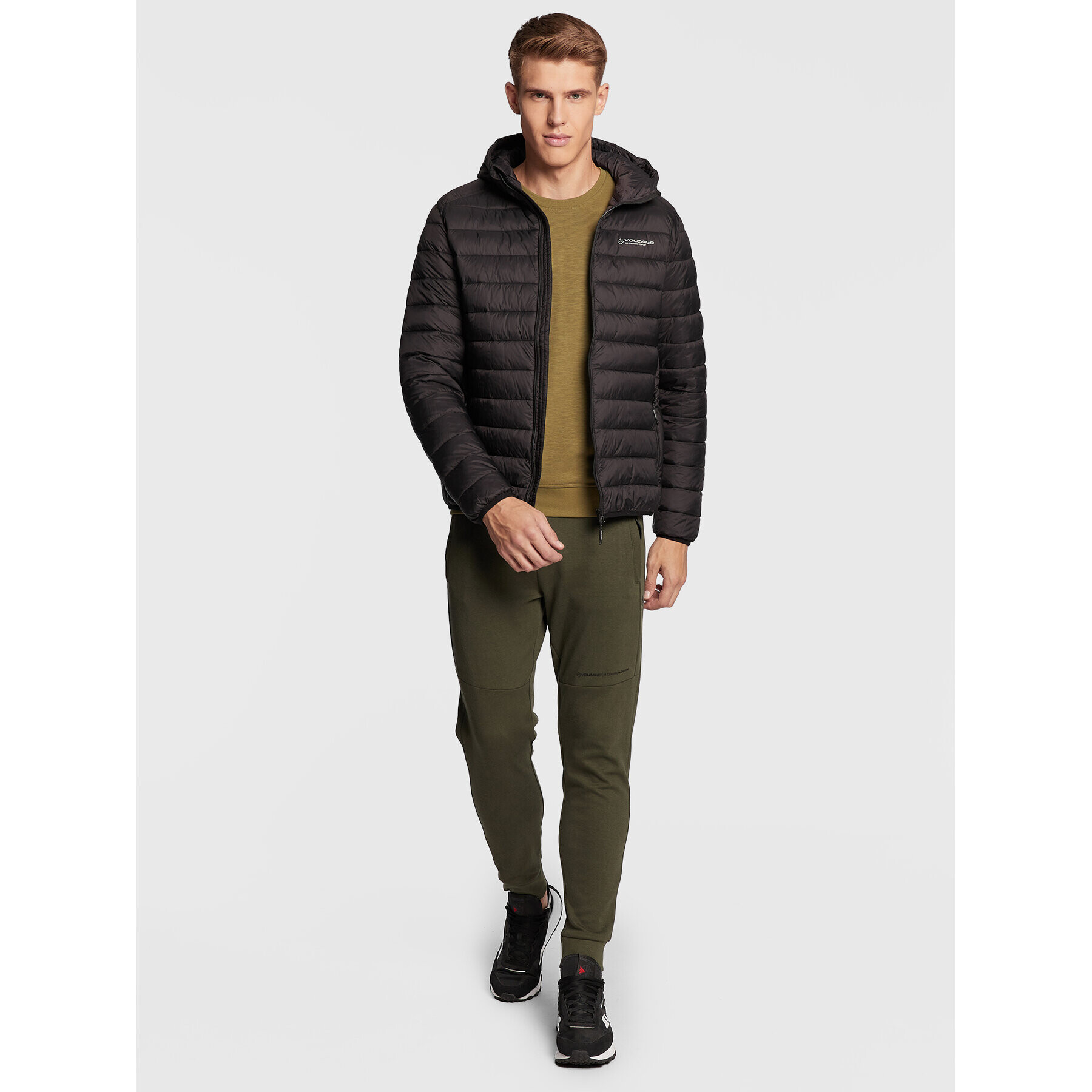 Volcano Пухено яке J-Finner M06088-W23 Черен Regular Fit - Pepit.bg
