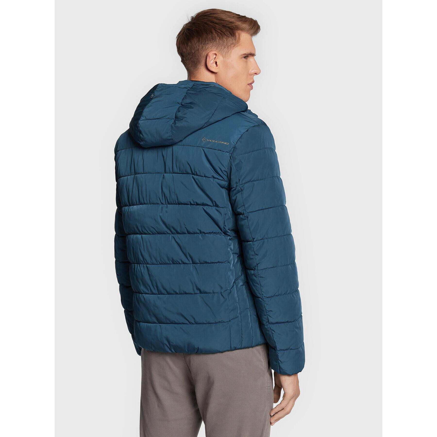 Volcano Пухено яке J-Folly M06093-W23 Син Regular Fit - Pepit.bg