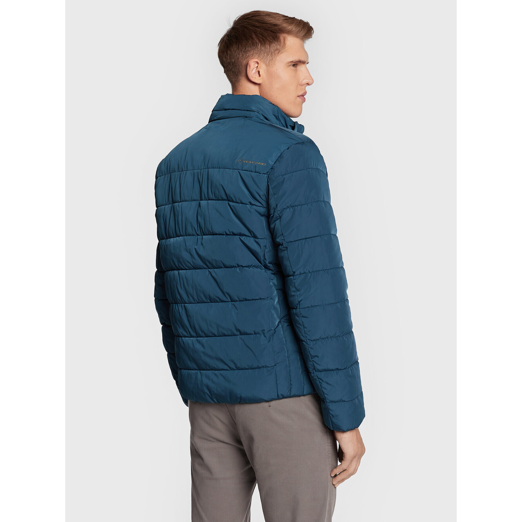 Volcano Пухено яке J-Folly M06093-W23 Син Regular Fit - Pepit.bg