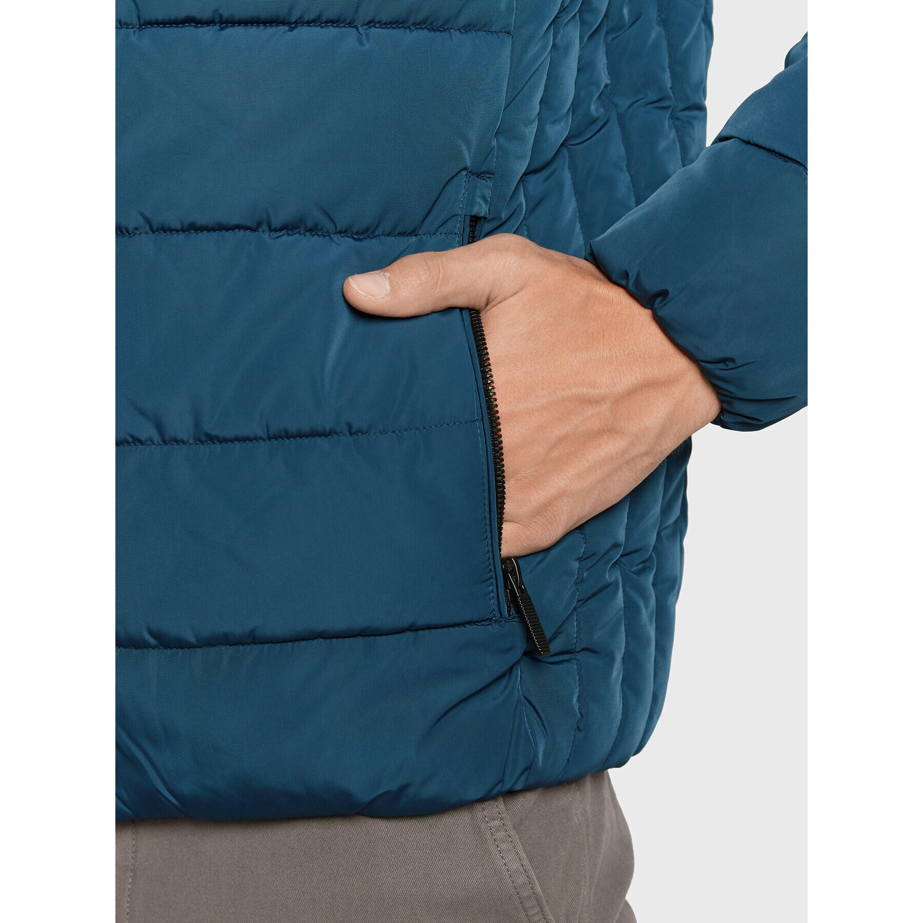 Volcano Пухено яке J-Folly M06093-W23 Син Regular Fit - Pepit.bg