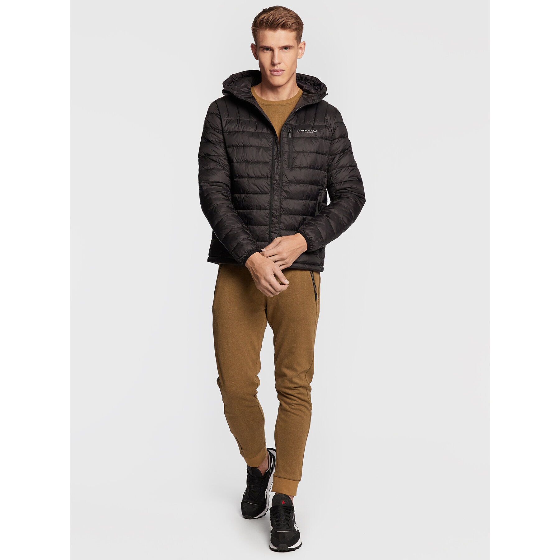 Volcano Пухено яке J-Kerst M06087-W23 Черен Regular Fit - Pepit.bg