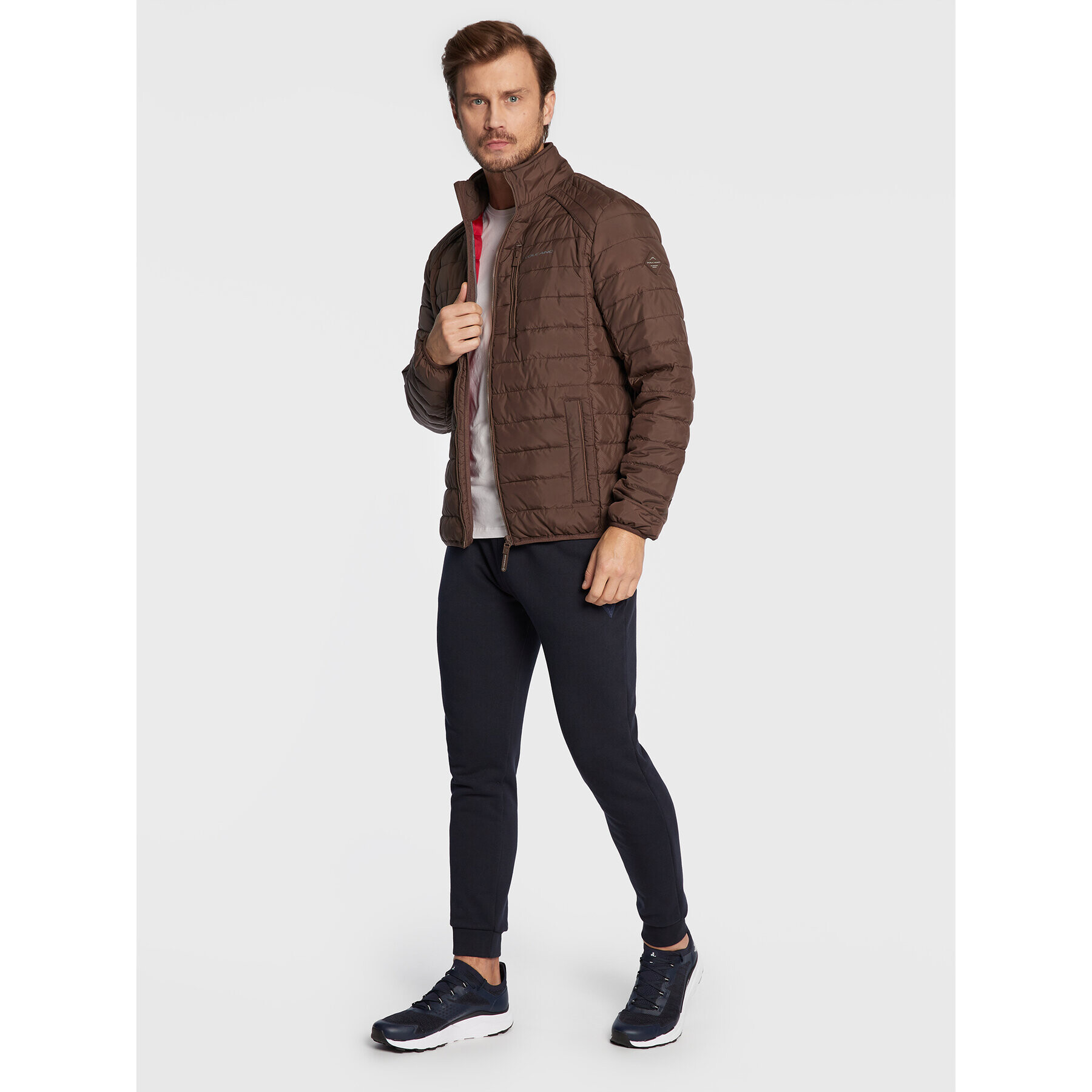 Volcano Пухено яке J-Modero M06086-W23 Кафяв Regular Fit - Pepit.bg