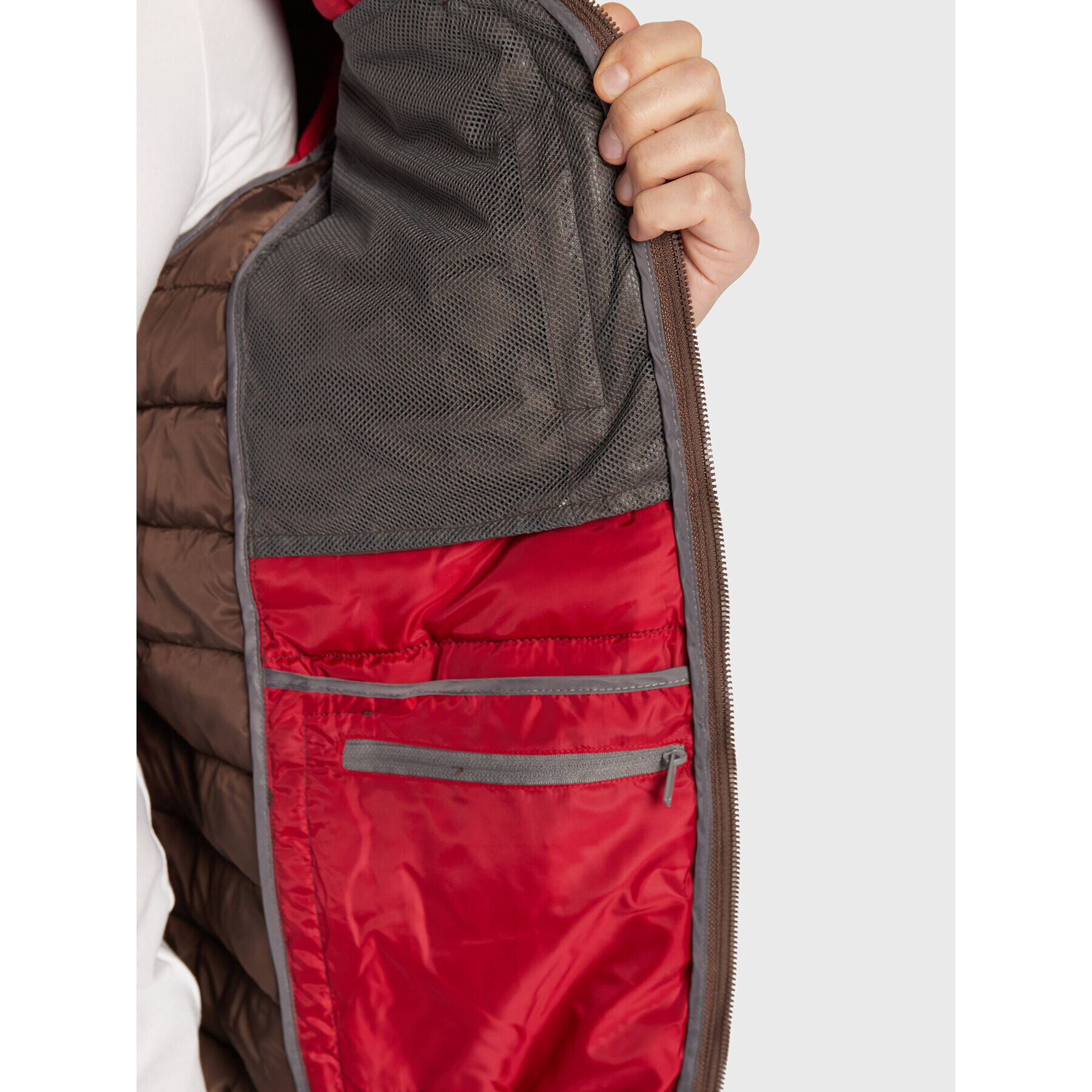Volcano Пухено яке J-Modero M06086-W23 Кафяв Regular Fit - Pepit.bg