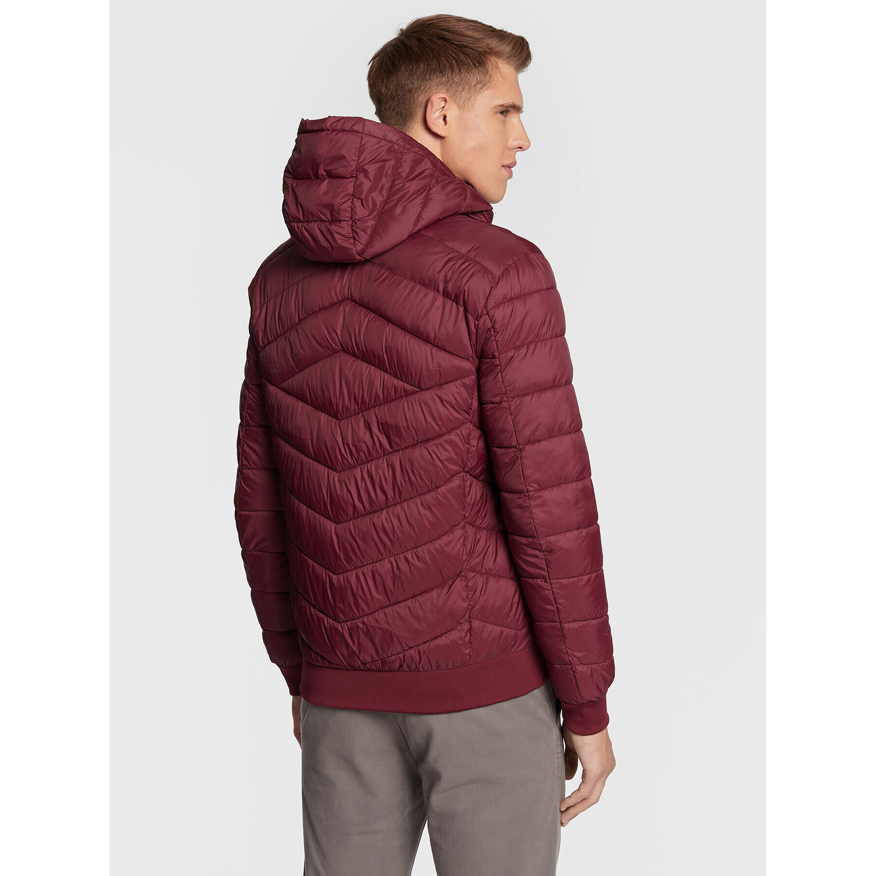 Volcano Пухено яке J-Pharel M06089-W23 Бордо Regular Fit - Pepit.bg