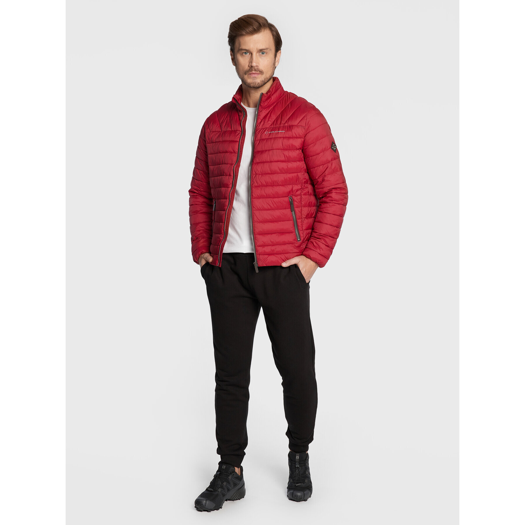 Volcano Пухено яке J-Wickson M06085-W23 Червен Regular Fit - Pepit.bg