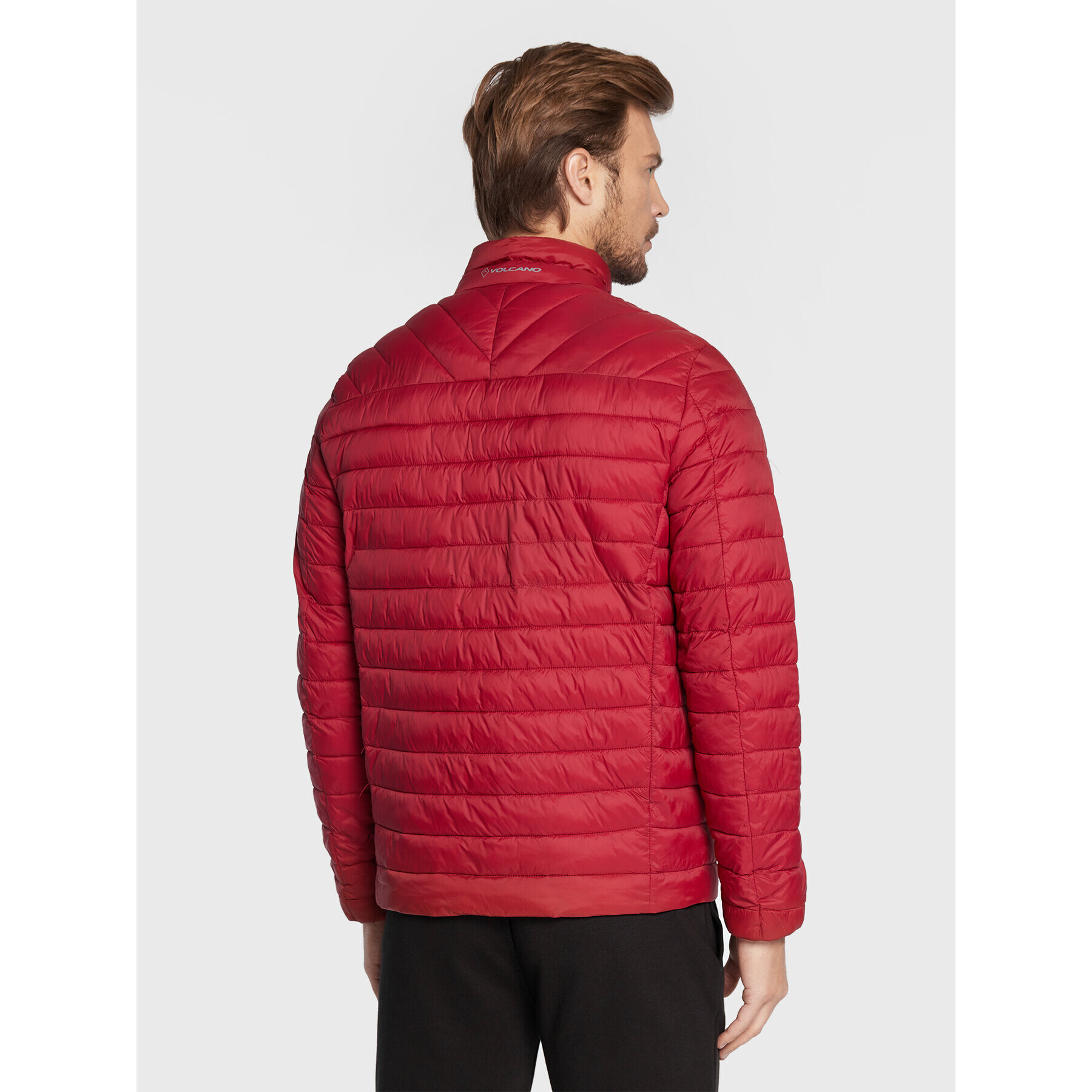Volcano Пухено яке J-Wickson M06085-W23 Червен Regular Fit - Pepit.bg