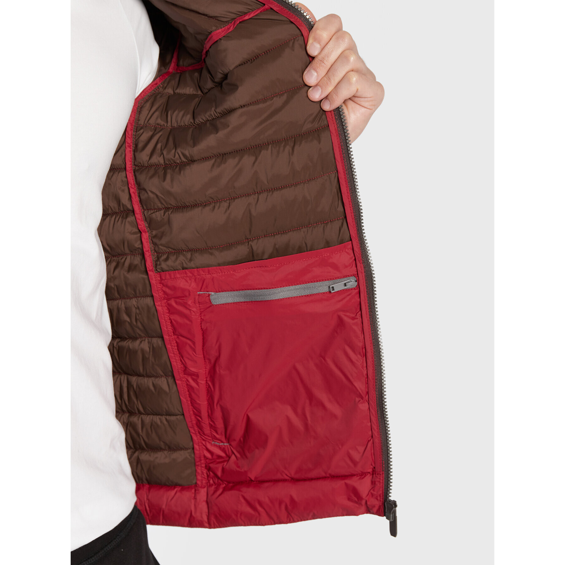 Volcano Пухено яке J-Wickson M06085-W23 Червен Regular Fit - Pepit.bg