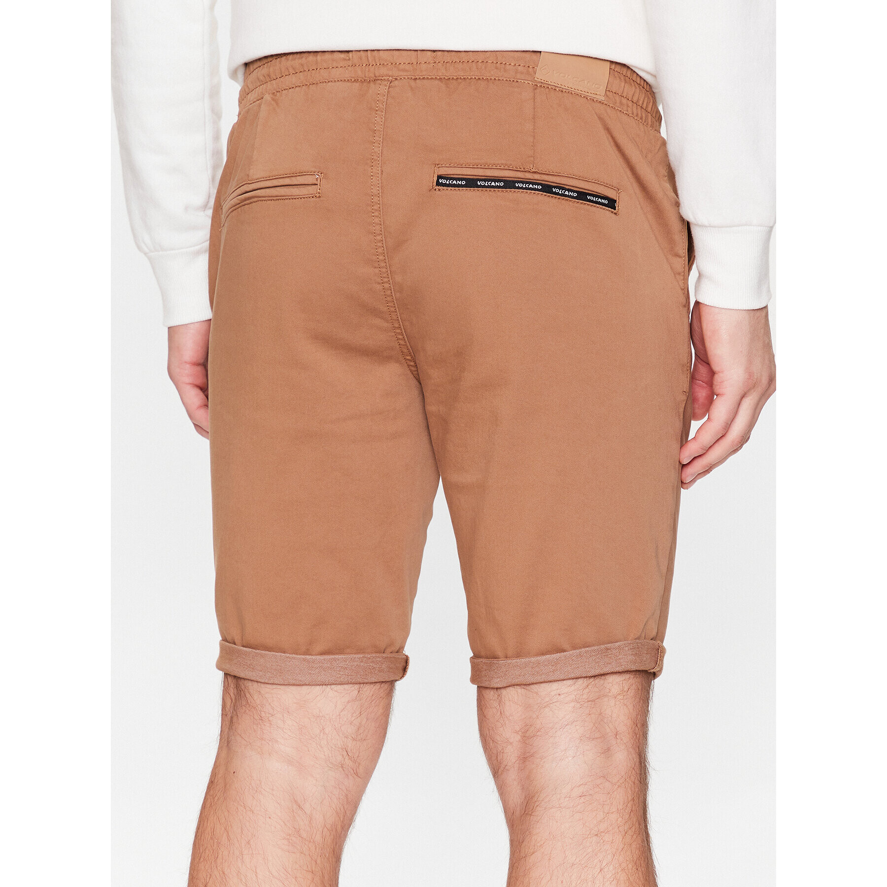 Volcano Шорти от плат Lears M23285-S23 Кафяв Regular Fit - Pepit.bg