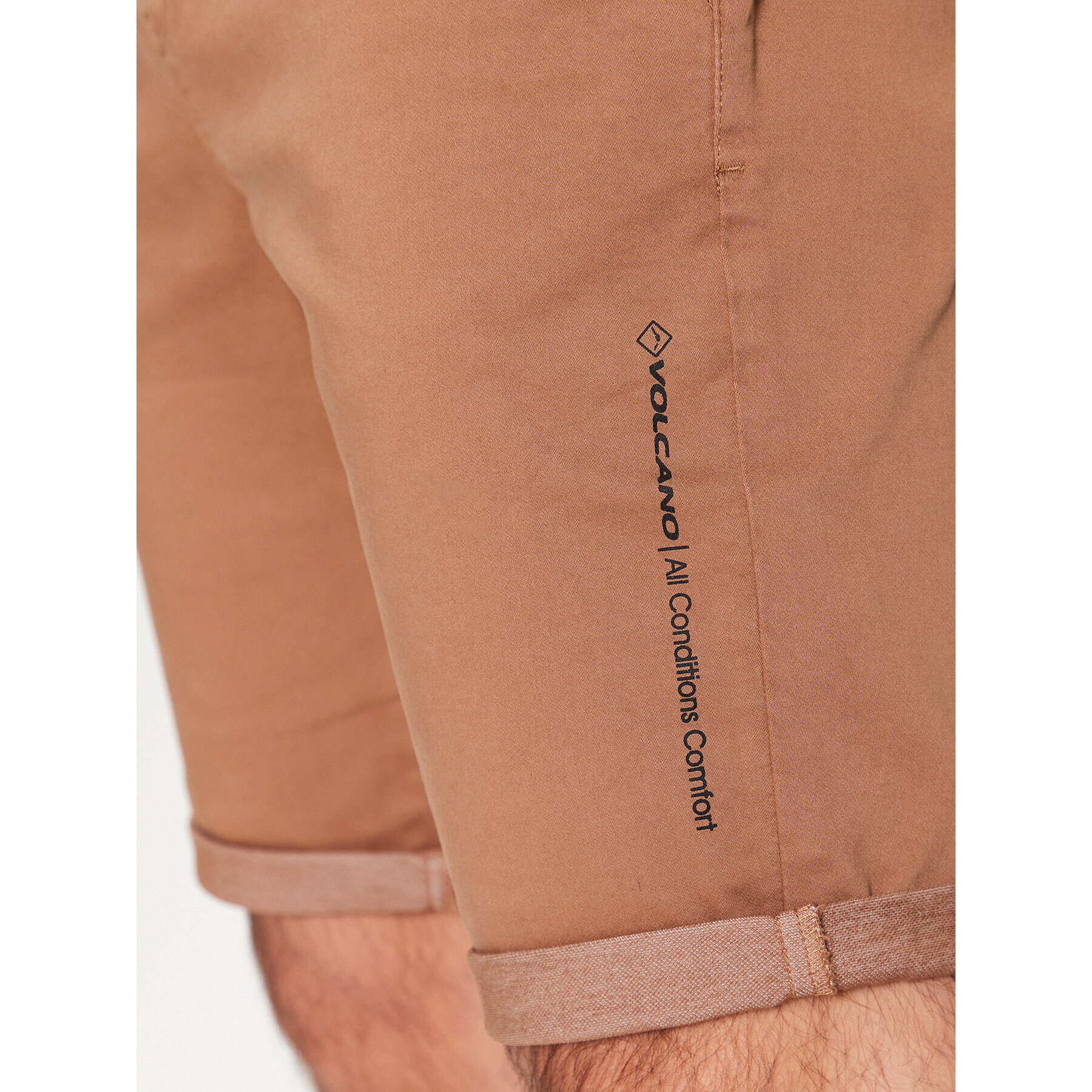 Volcano Шорти от плат Lears M23285-S23 Кафяв Regular Fit - Pepit.bg