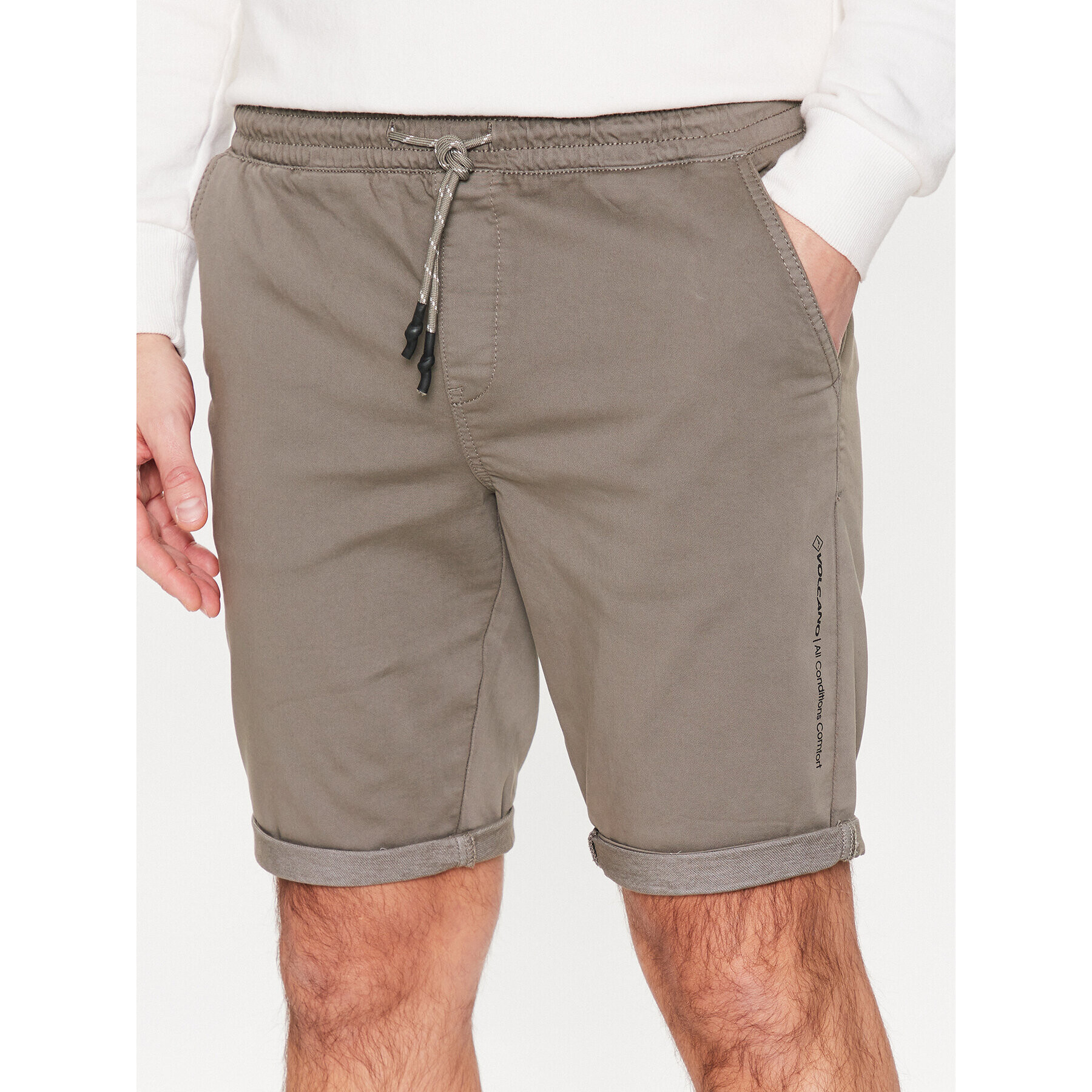 Volcano Шорти от плат Lears M23285-S23 Сив Regular Fit - Pepit.bg
