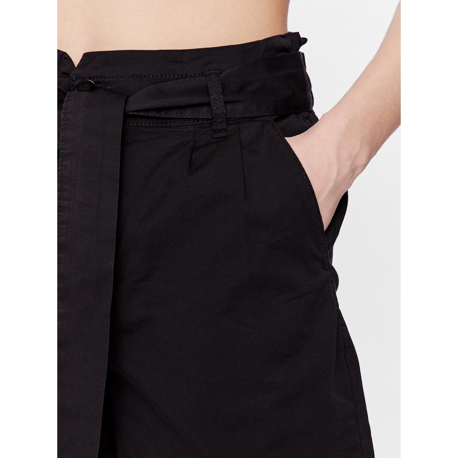 Volcano Шорти от плат P-Maja L23255-S23 Черен Regular Fit - Pepit.bg