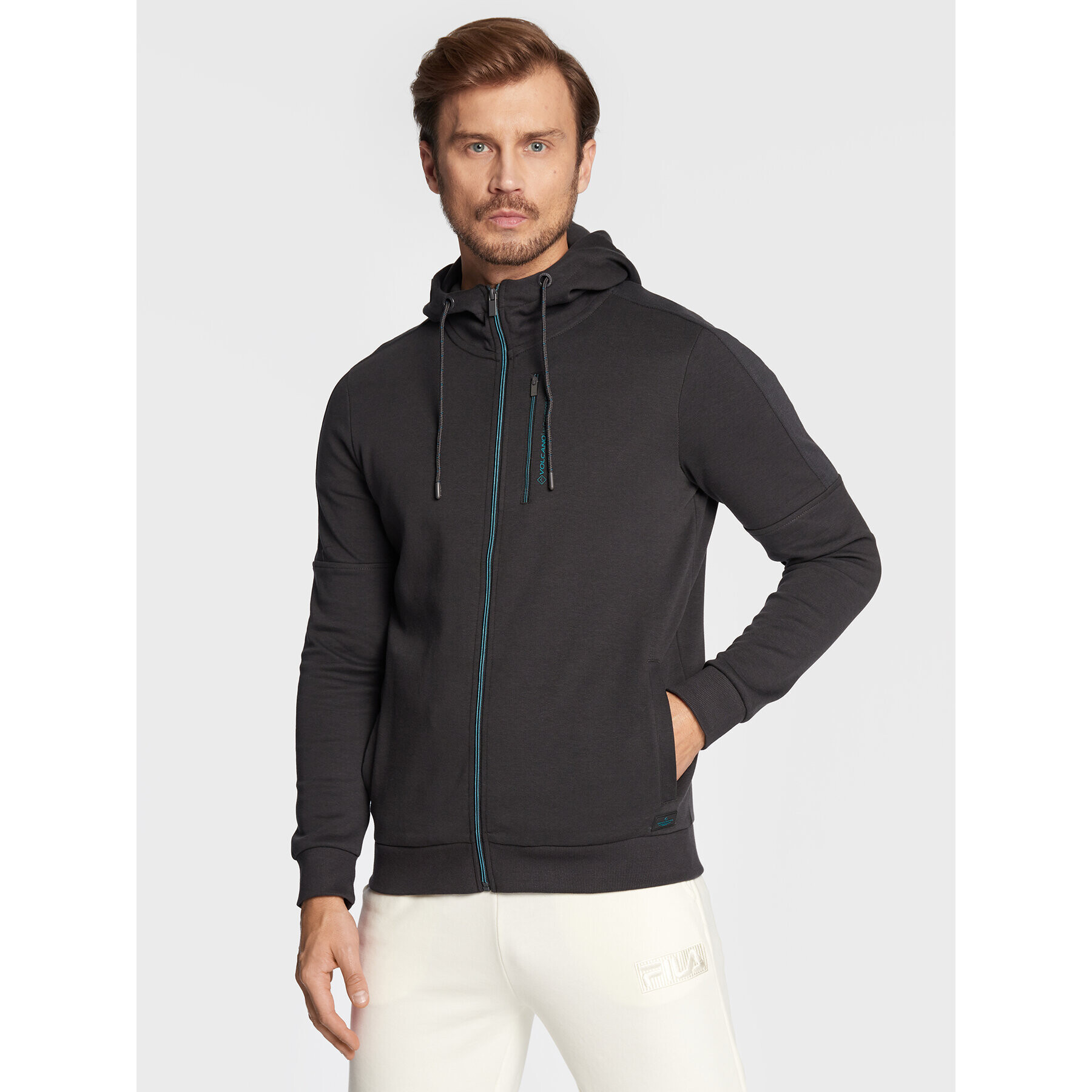 Volcano Суитшърт B-Allan M01167-W23 Сив Regular Fit - Pepit.bg