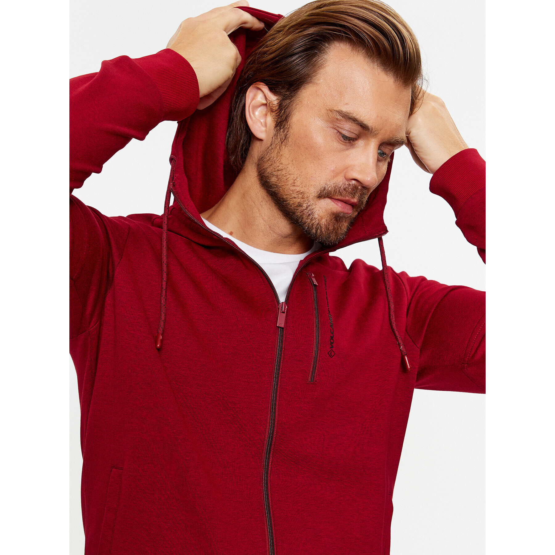 Volcano Суитшърт B-Allan M01240-W24 Червен Regular Fit - Pepit.bg