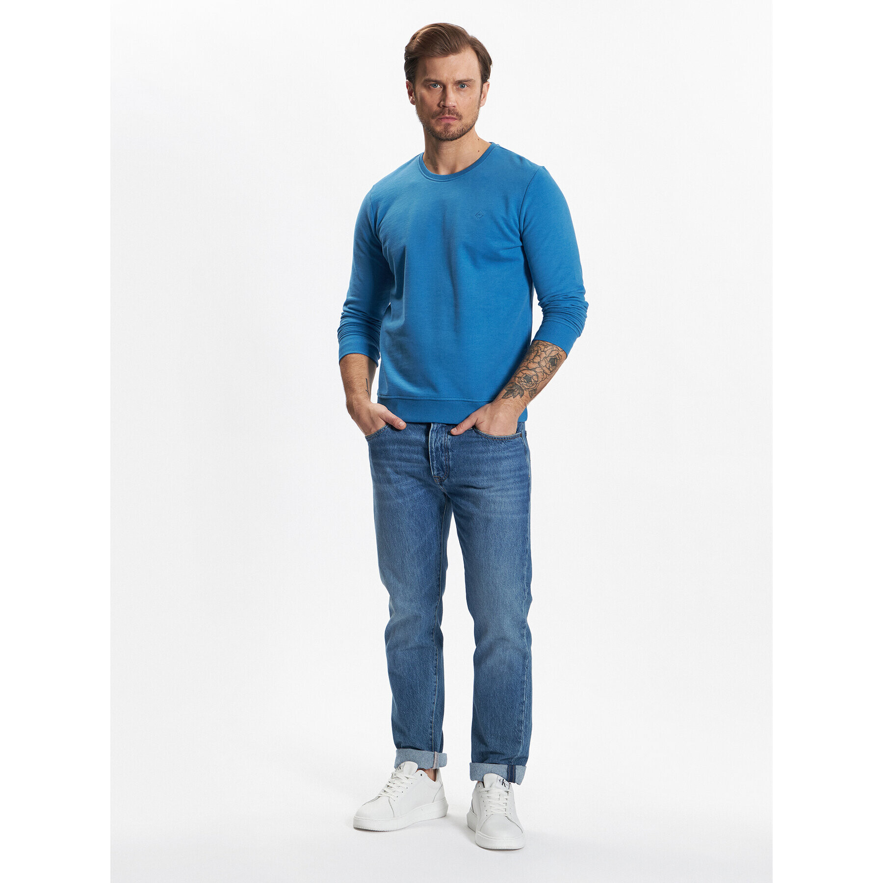 Volcano Суитшърт B-Andy M01045-S23 Син Regular Fit - Pepit.bg