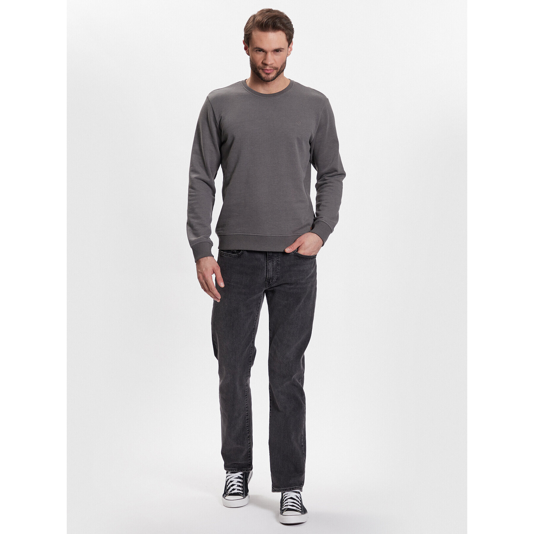 Volcano Суитшърт B-Andy M01045-S23 Сив Regular Fit - Pepit.bg