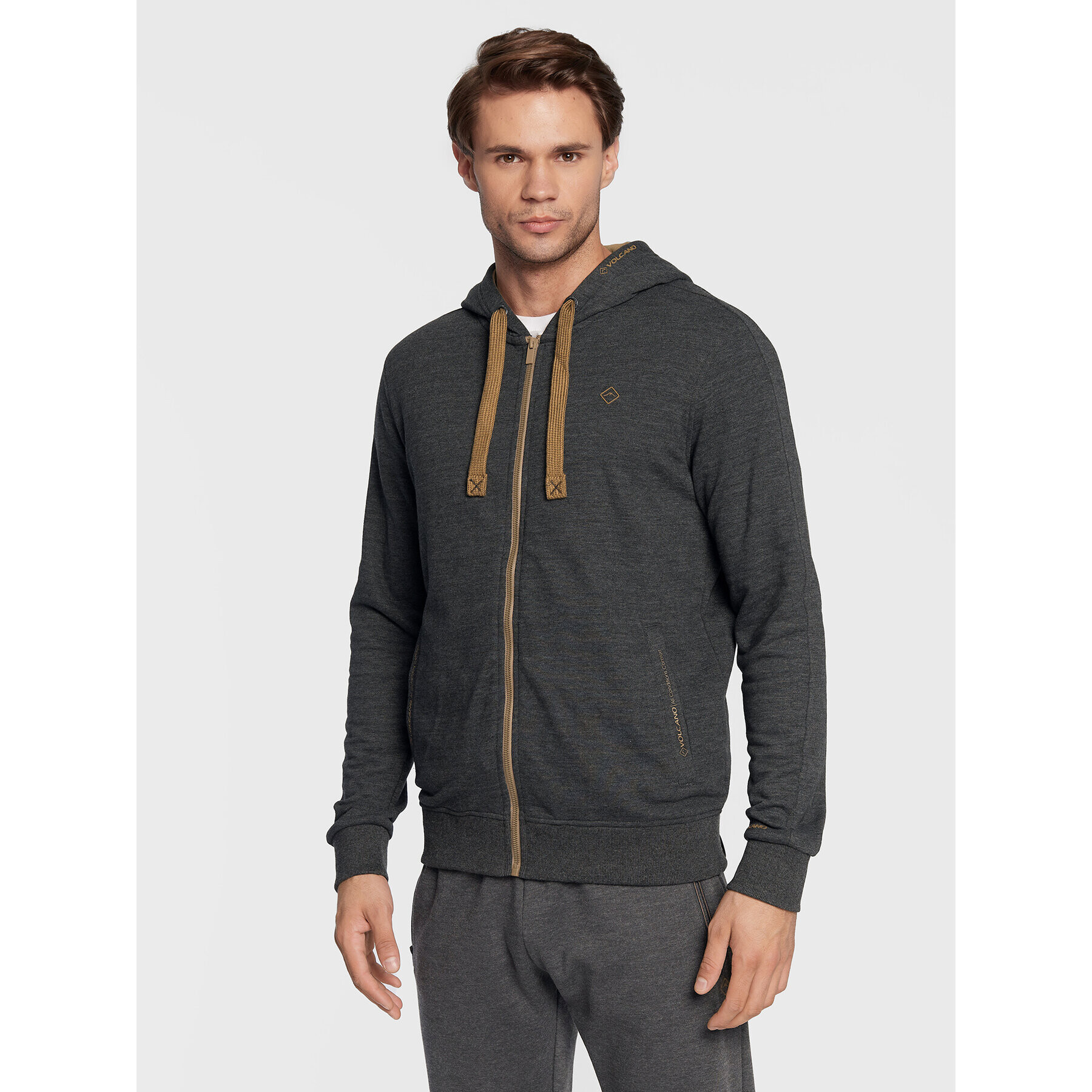 Volcano Суитшърт B-Colls M01169-W23 Сив Regular Fit - Pepit.bg