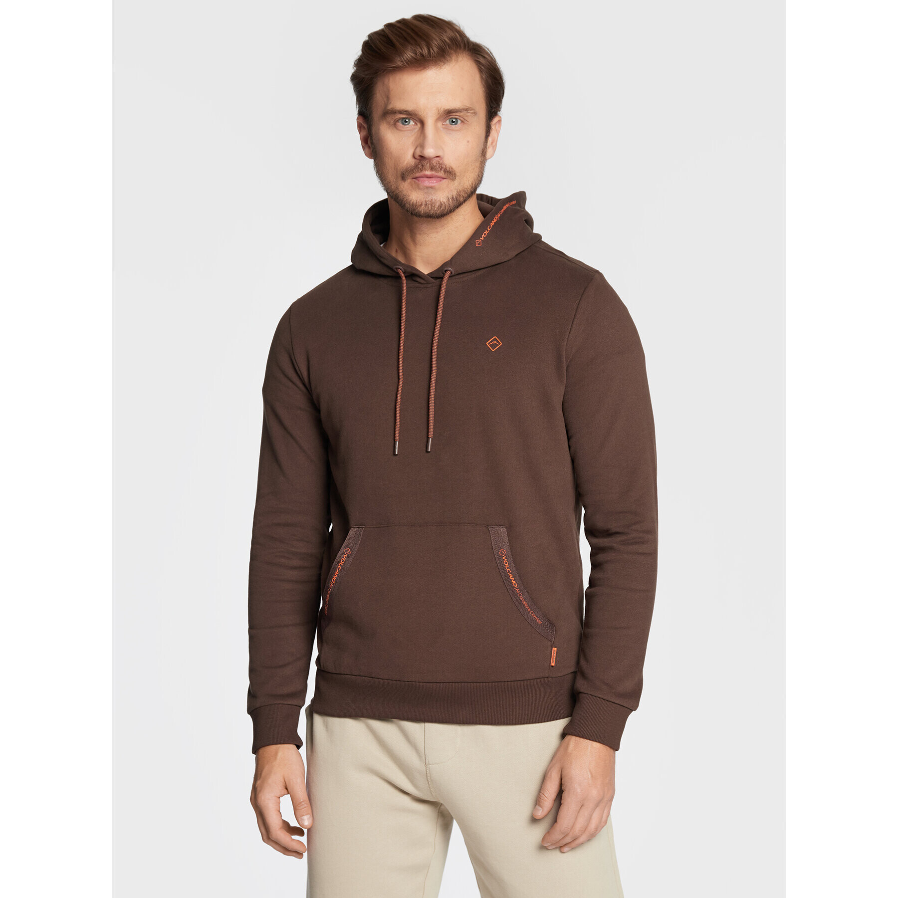 Volcano Суитшърт B-Dess M01151-W23 Кафяв Regular Fit - Pepit.bg