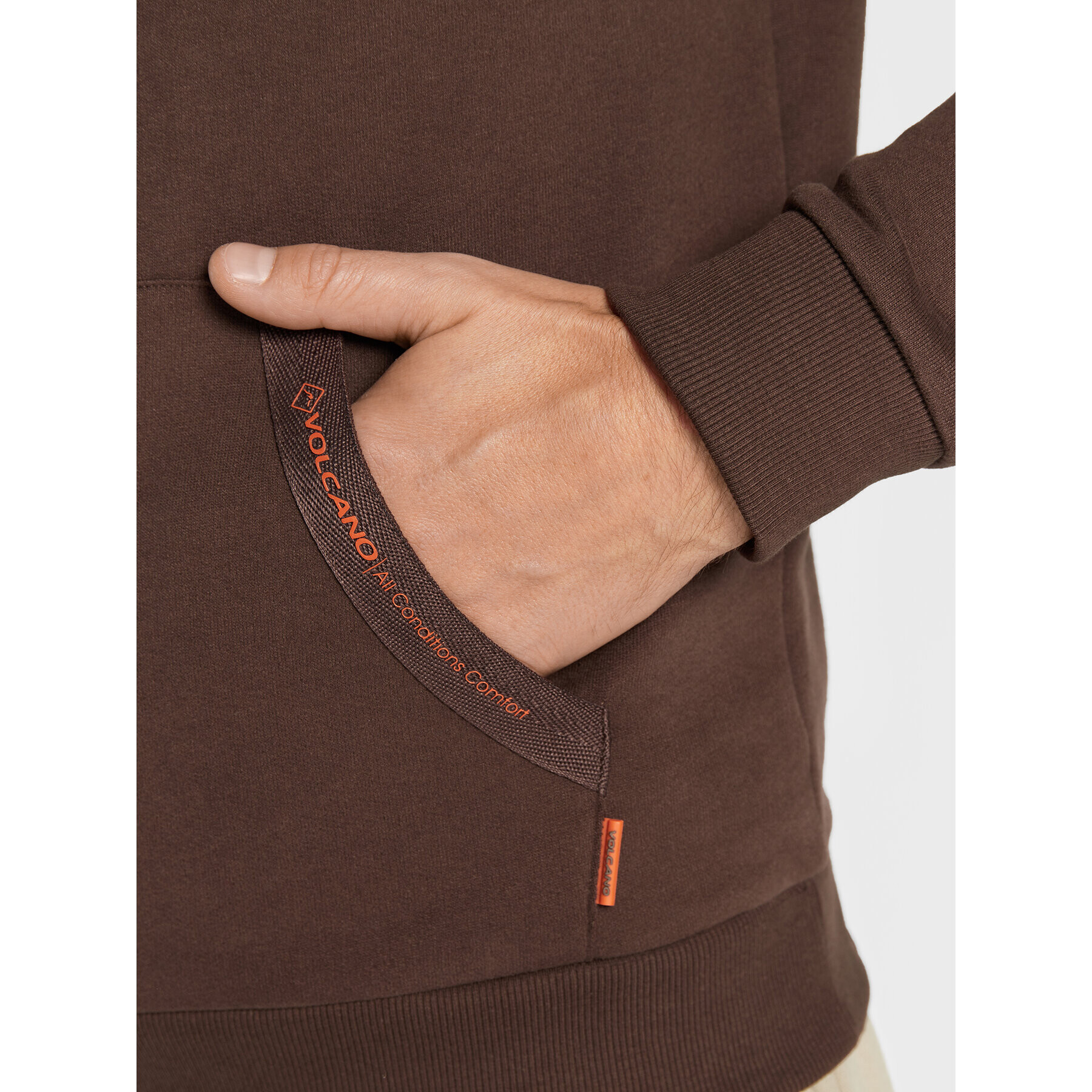 Volcano Суитшърт B-Dess M01151-W23 Кафяв Regular Fit - Pepit.bg
