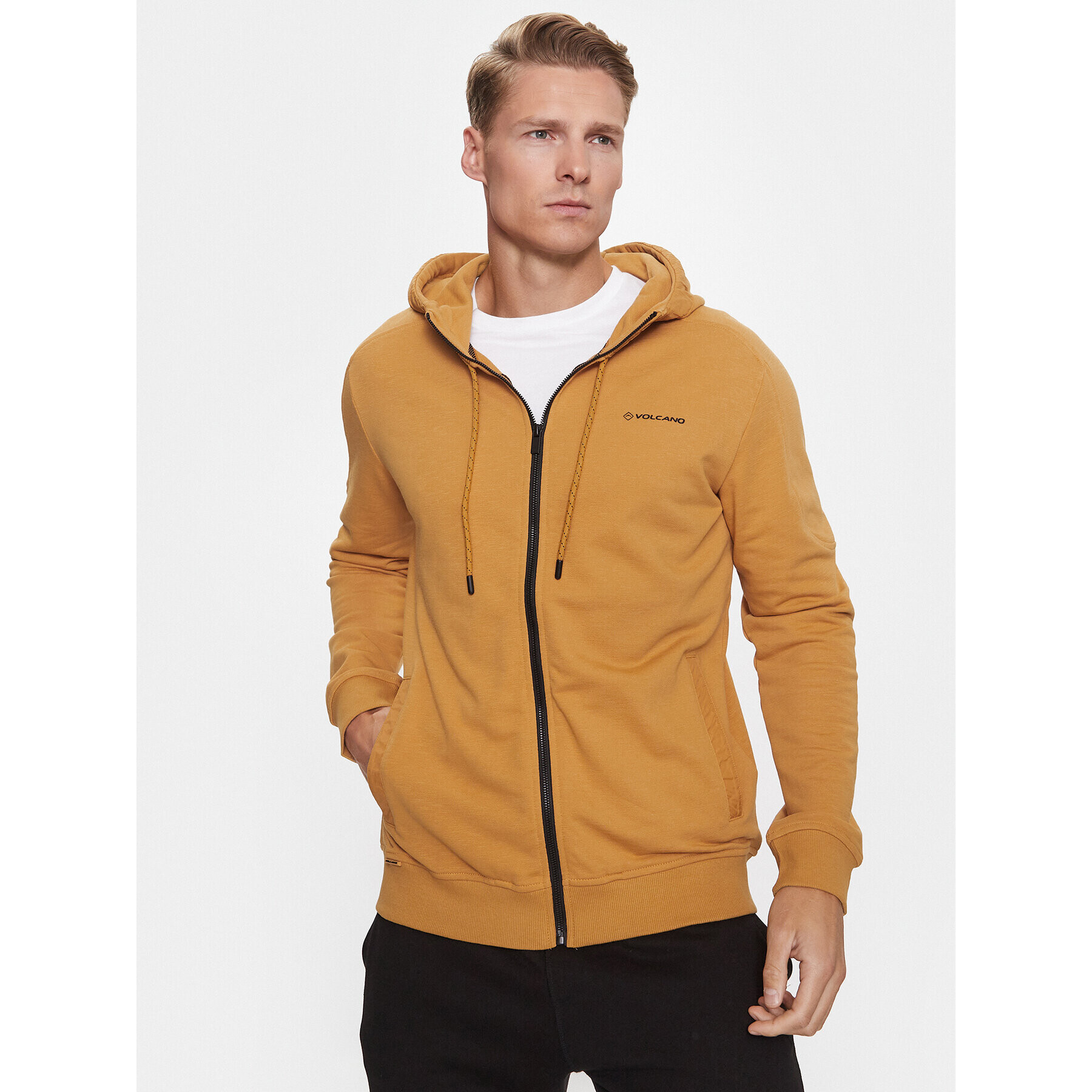 Volcano Суитшърт B-Poll M01131-W24 Жълт Regular Fit - Pepit.bg